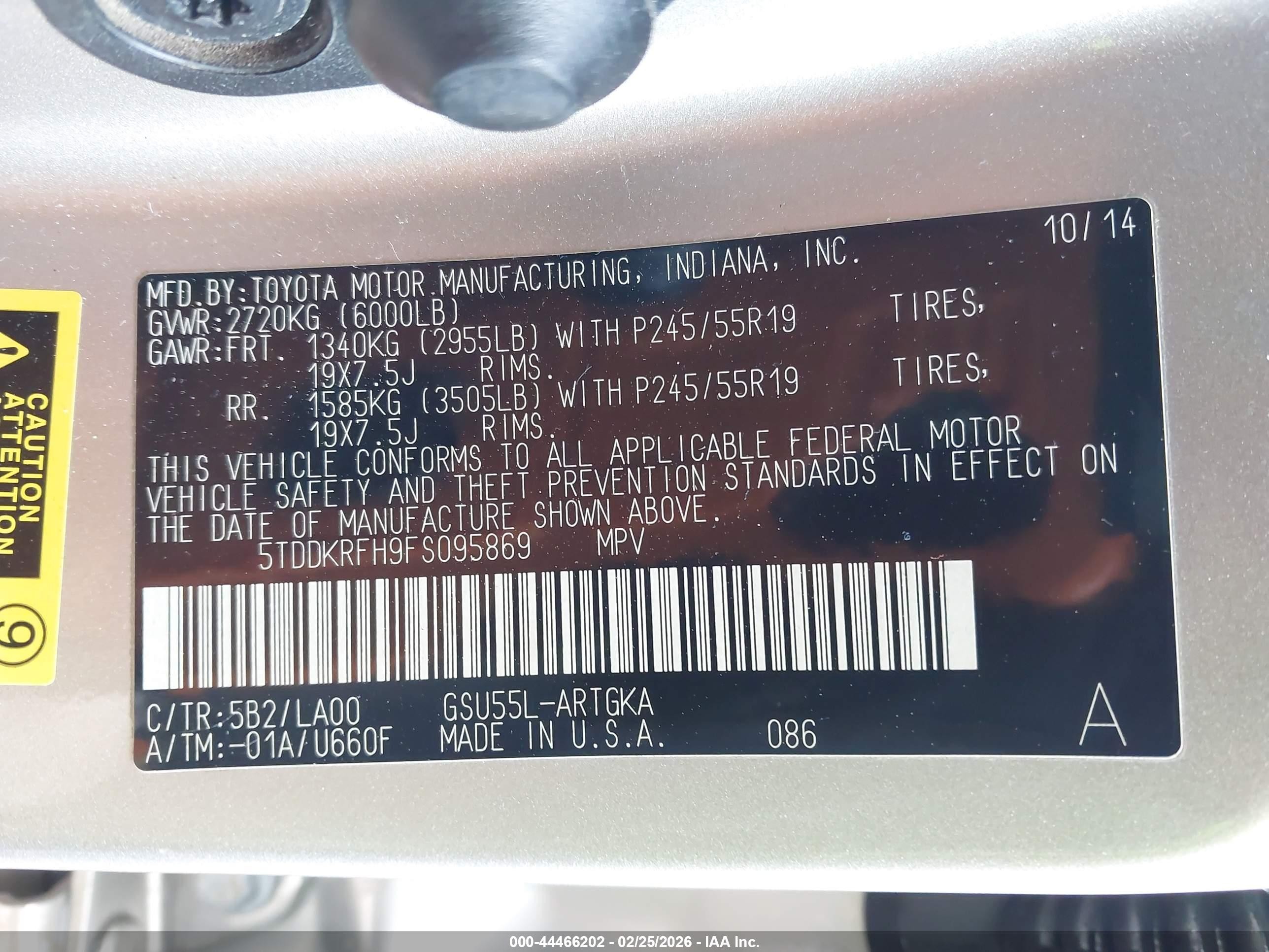 2015 Toyota Highlander Limited V6 Silver vin: 5TDDKRFH9FS095869