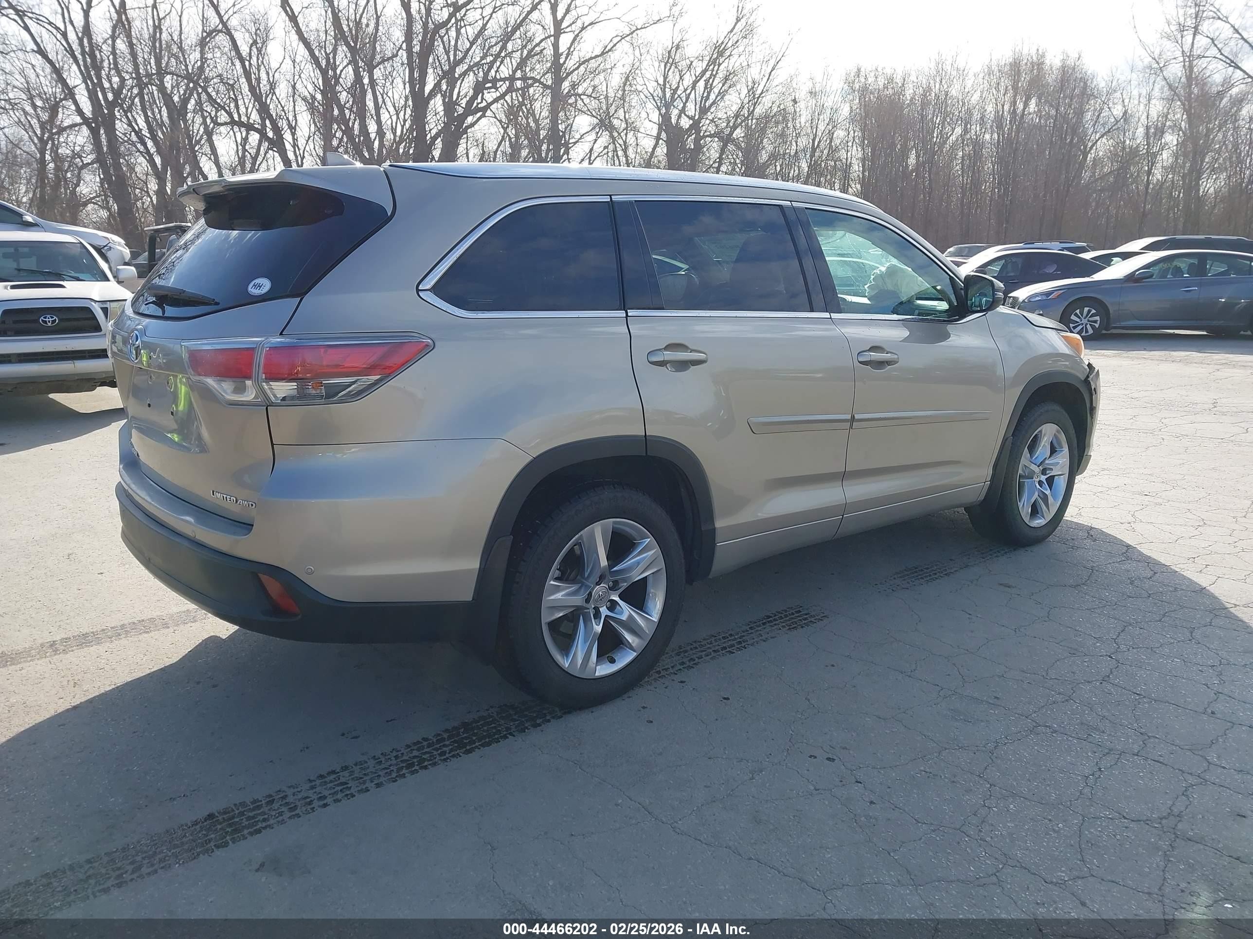 2015 Toyota Highlander Limited V6 Silver vin: 5TDDKRFH9FS095869