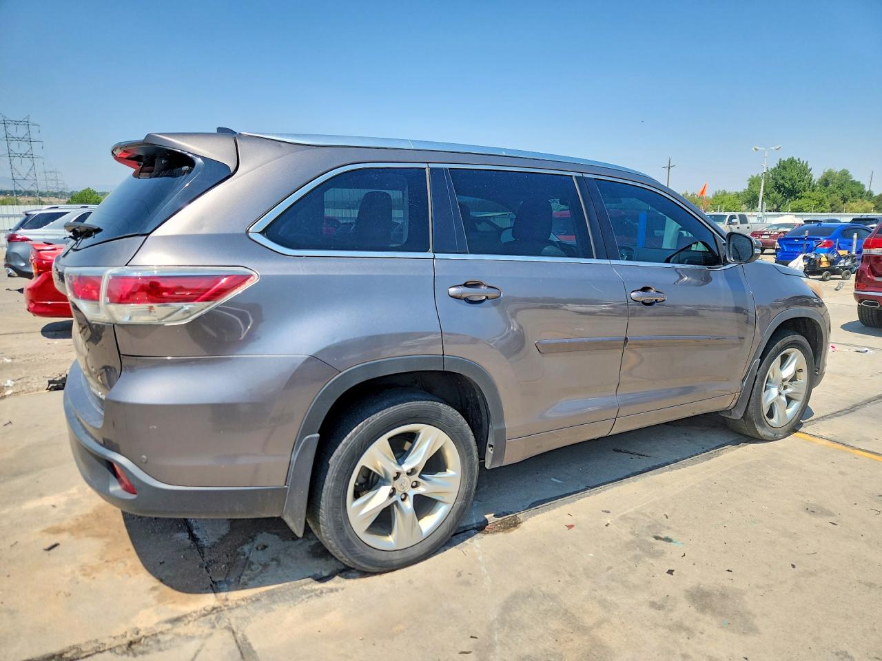 2015 Toyota Highlander Limited Gray vin: 5TDDKRFH9FS159392
