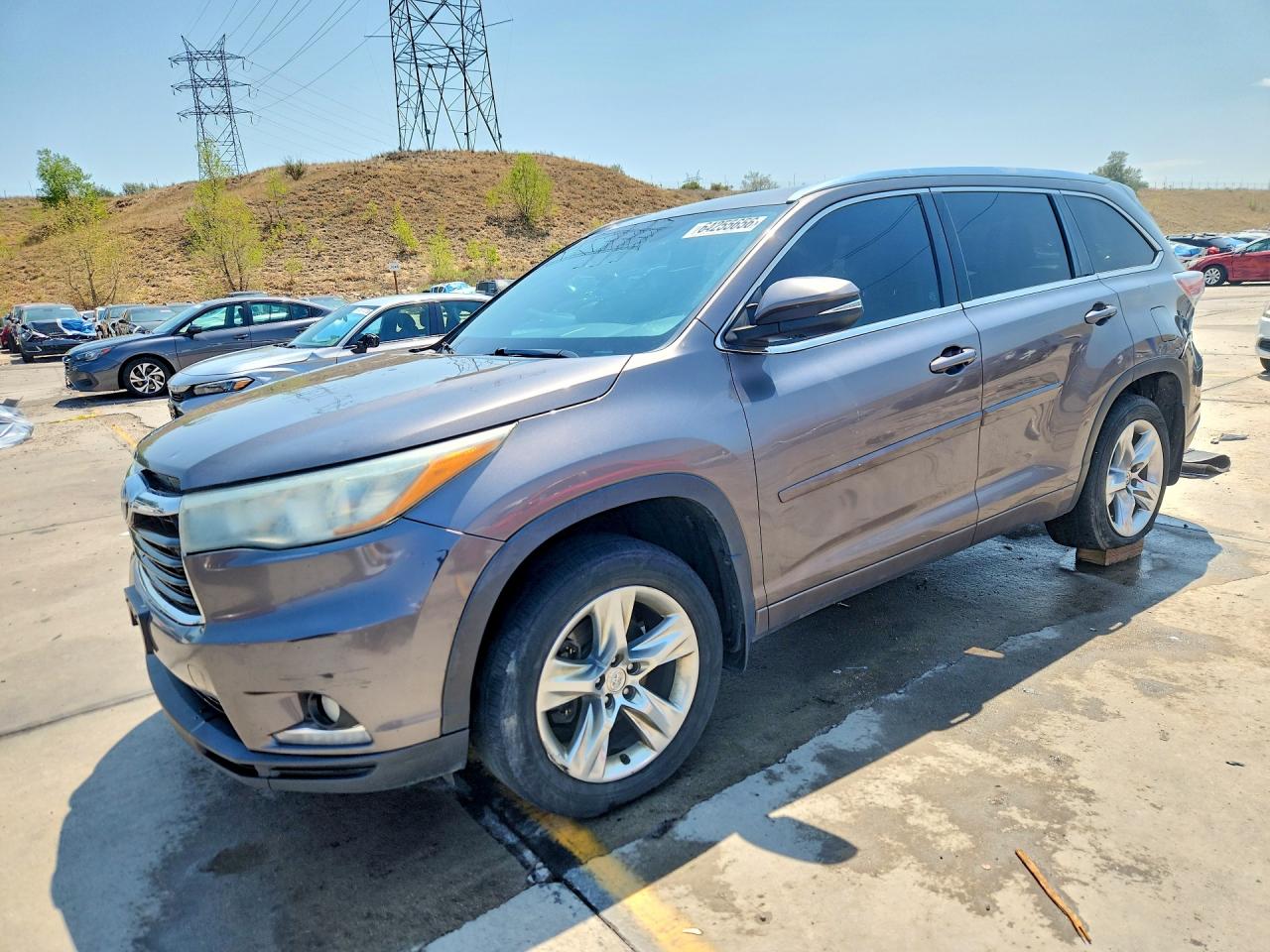 2015 Toyota Highlander Limited Gray vin: 5TDDKRFH9FS159392