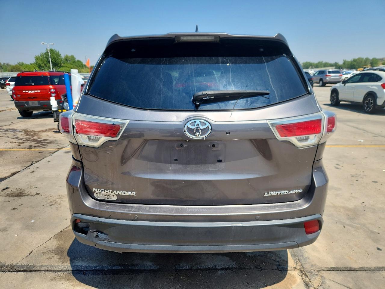 2015 Toyota Highlander Limited Gray vin: 5TDDKRFH9FS159392