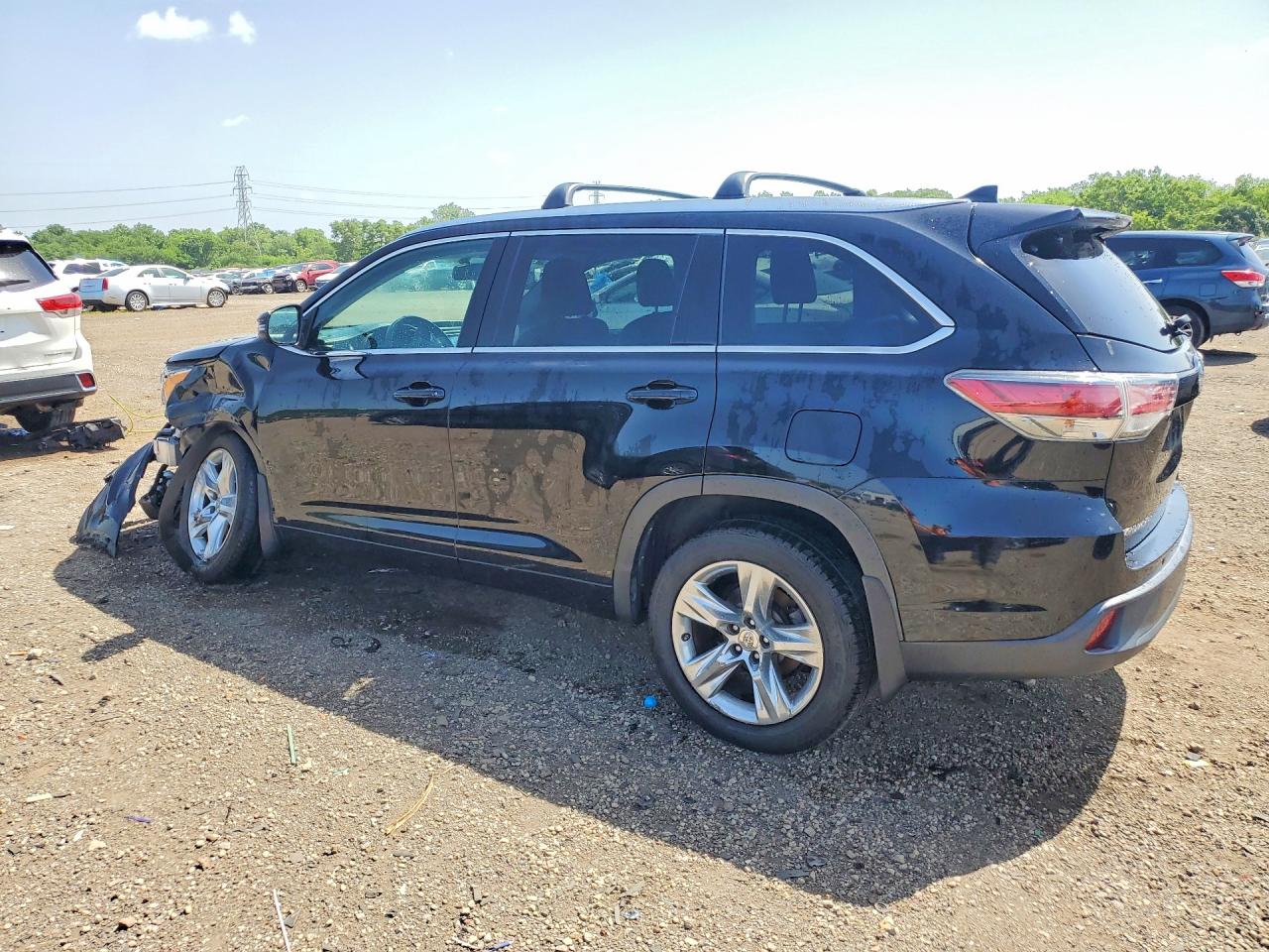 2015 Toyota Highlander Limited Black vin: 5TDDKRFH9FS163295