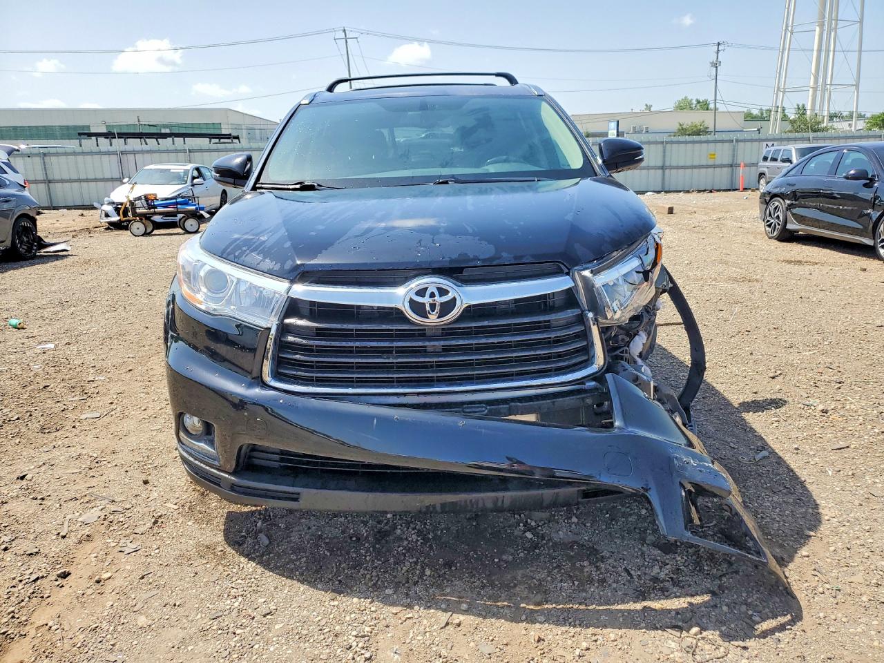 2015 Toyota Highlander Limited Black vin: 5TDDKRFH9FS163295