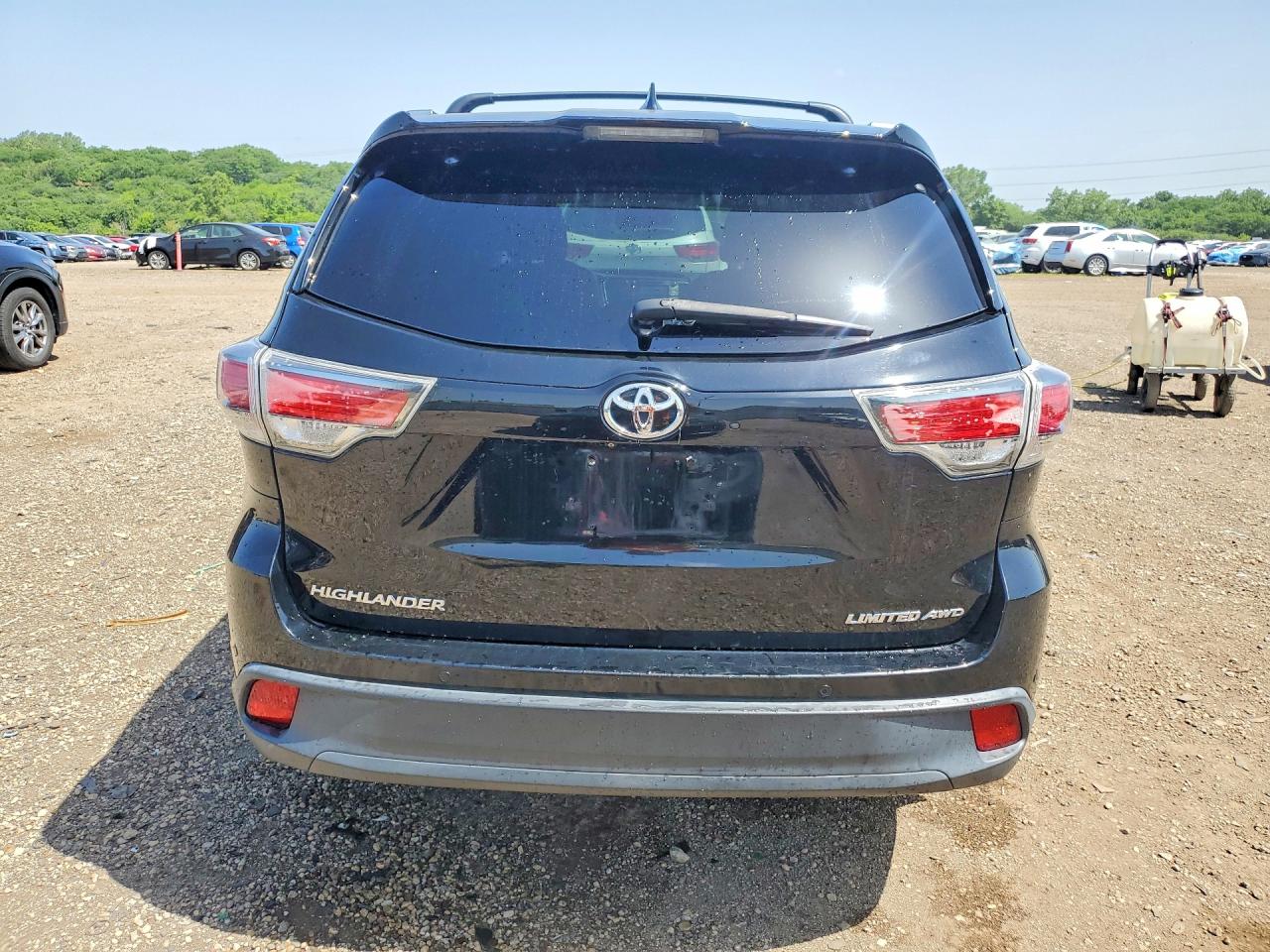 2015 Toyota Highlander Limited Black vin: 5TDDKRFH9FS163295