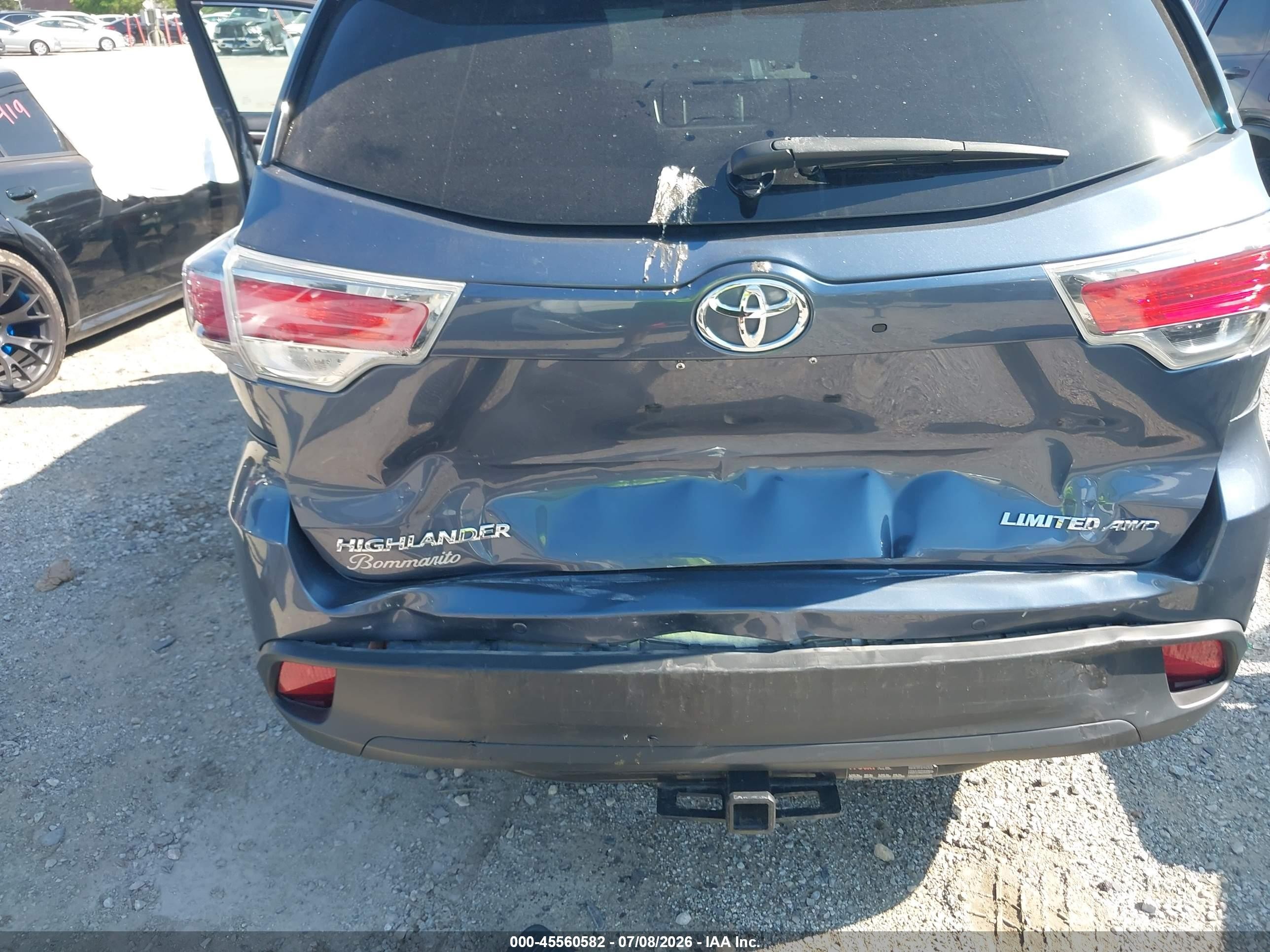 2015 Toyota Highlander Limited Platinum V6 Blue vin: 5TDDKRFH9FS184521
