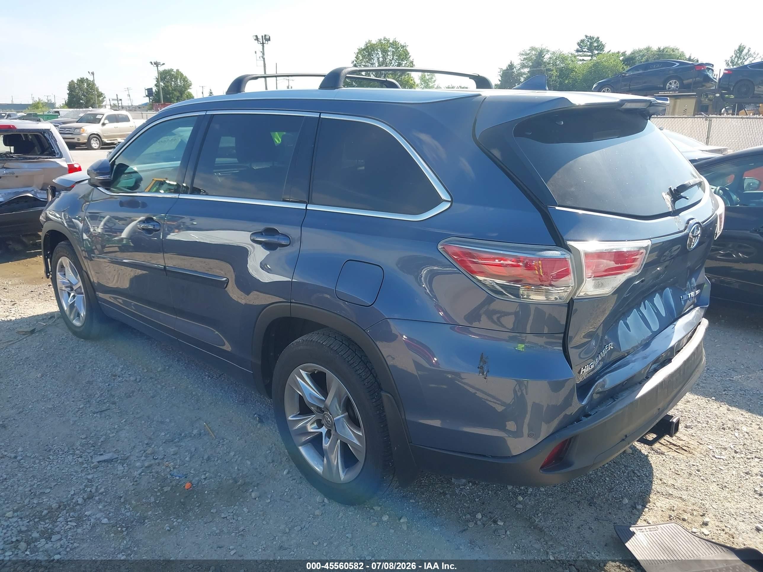 2015 Toyota Highlander Limited Platinum V6 Blue vin: 5TDDKRFH9FS184521