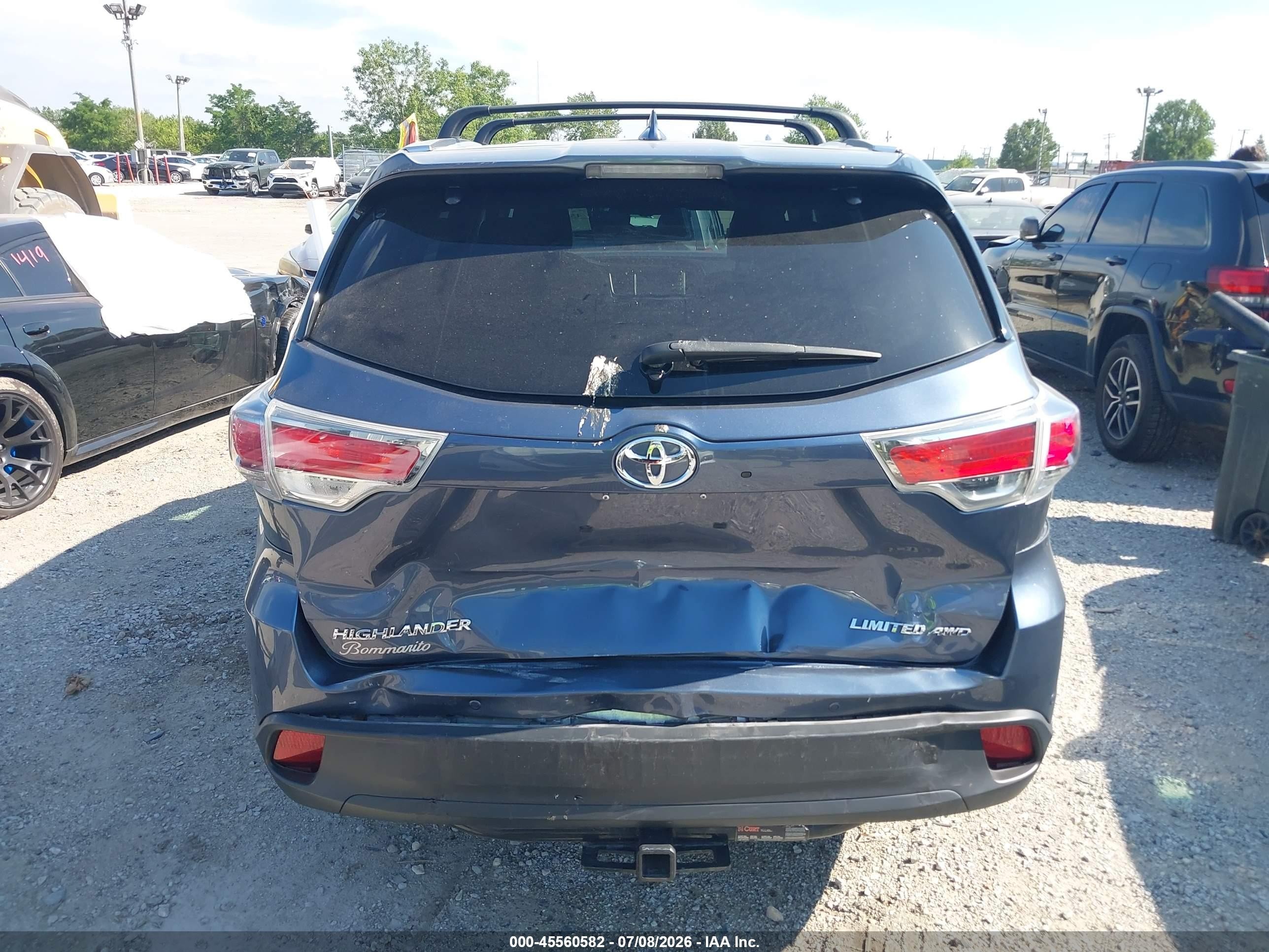 2015 Toyota Highlander Limited Platinum V6 Blue vin: 5TDDKRFH9FS184521