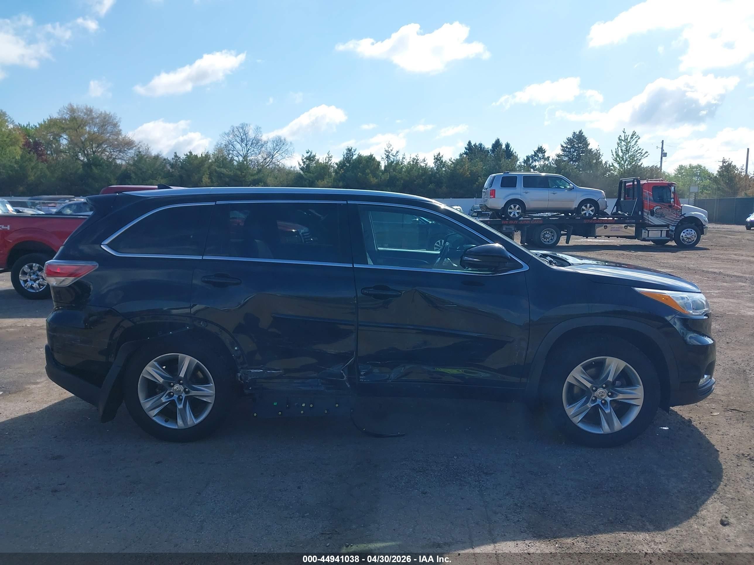 2014 Toyota Highlander Limited Platinum V6 Dark Blue vin: 5TDDKRFHXES067318