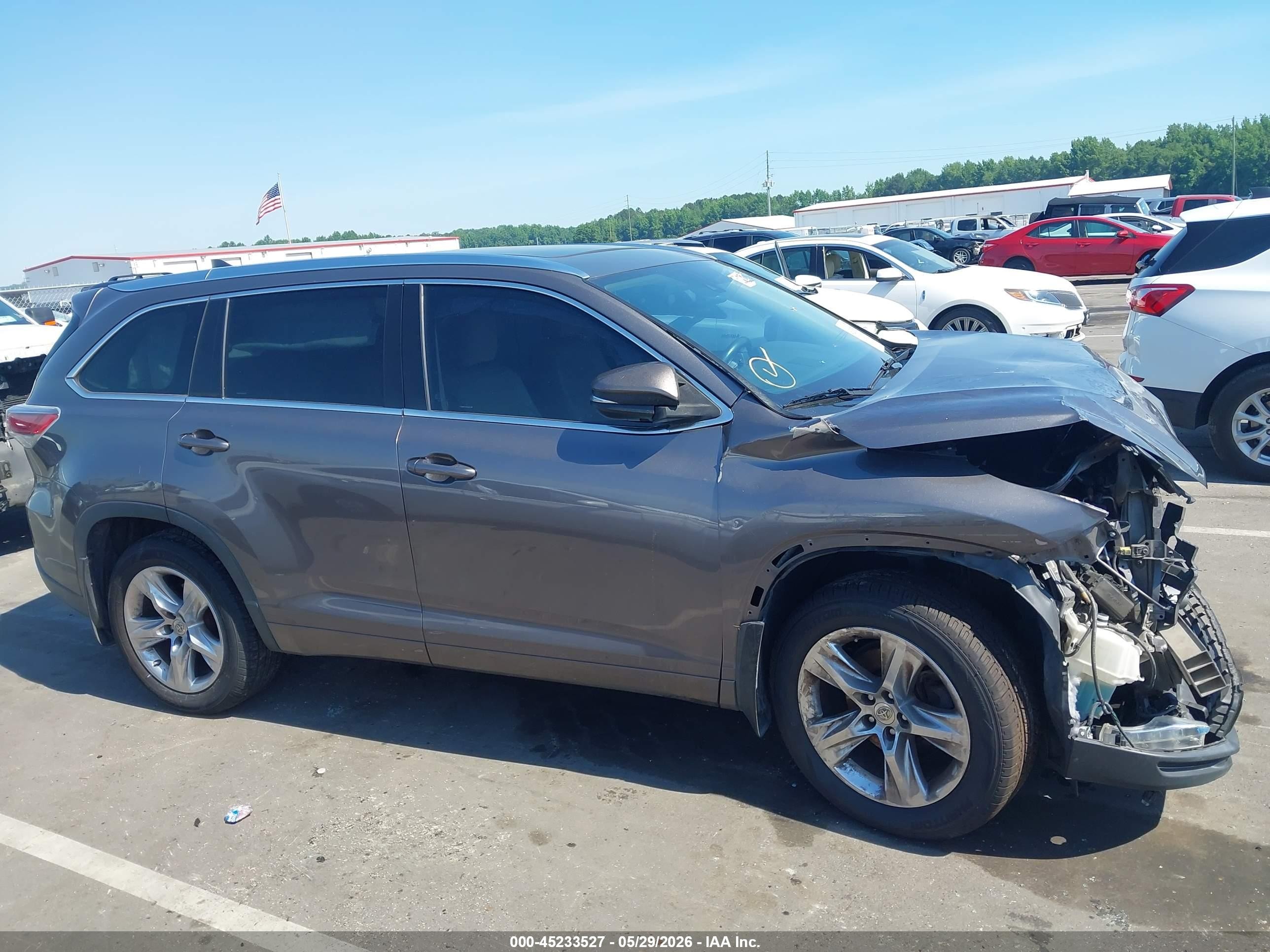 2015 Toyota Highlander Limited Platinum V6 Gray vin: 5TDDKRFHXFS082287