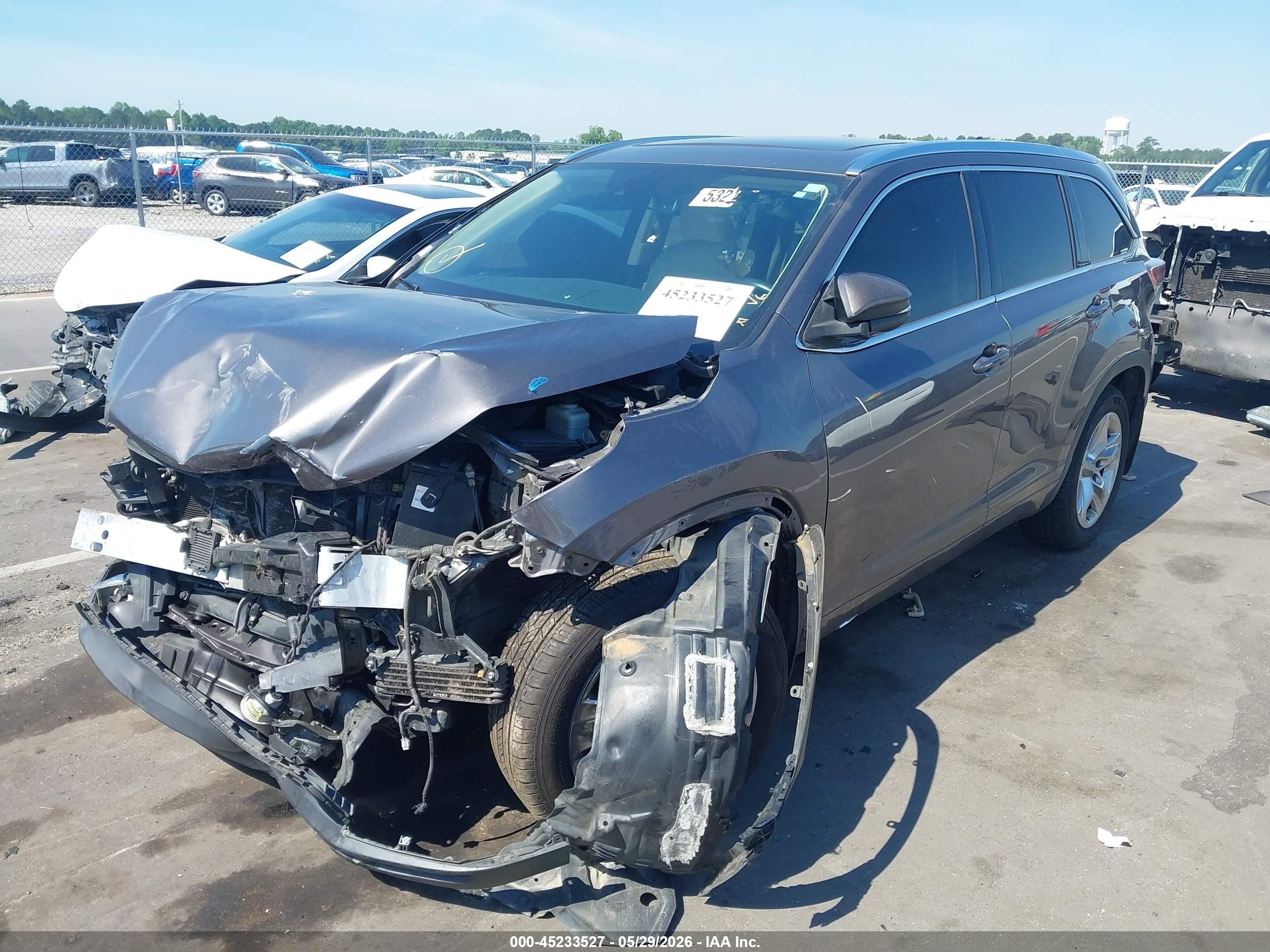 2015 Toyota Highlander Limited Platinum V6 Gray vin: 5TDDKRFHXFS082287