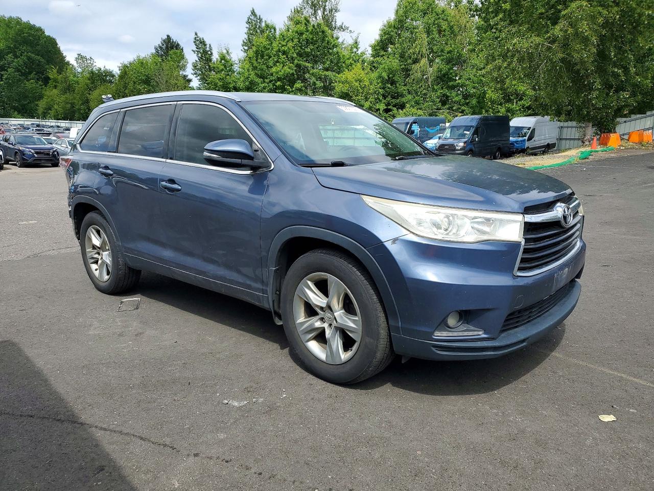 2015 Toyota Highlander Limited Синий vin: 5TDDKRFHXFS144240