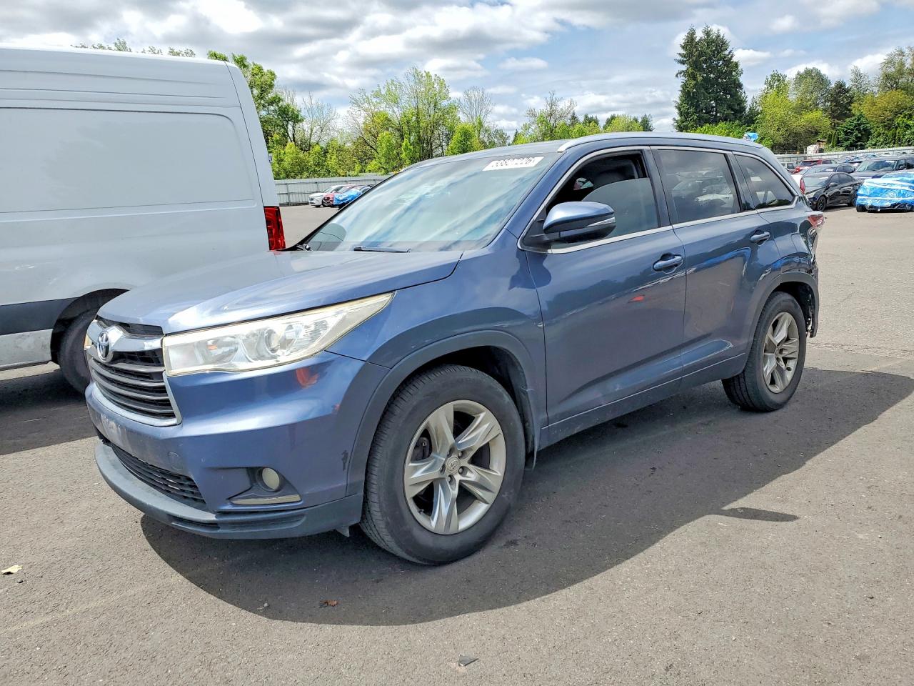 2015 Toyota Highlander Limited Синий vin: 5TDDKRFHXFS144240