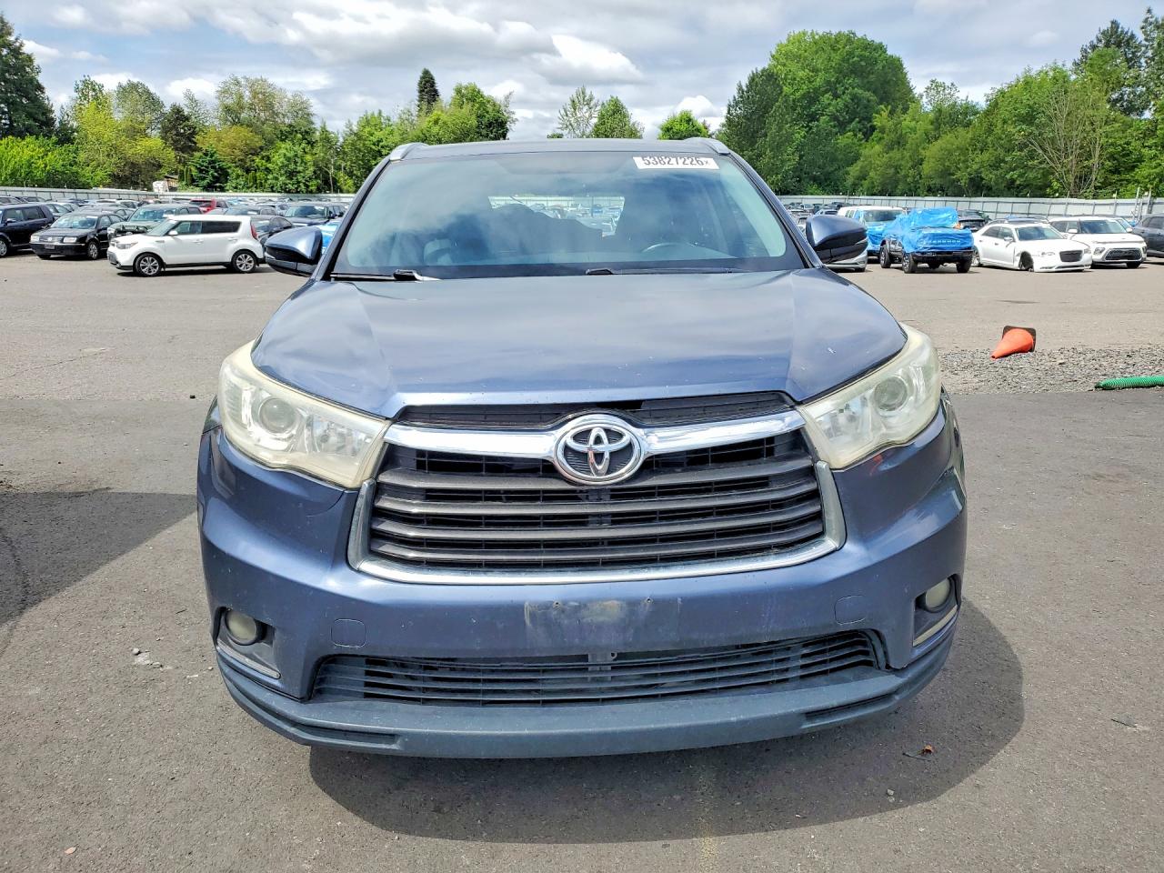 2015 Toyota Highlander Limited Синий vin: 5TDDKRFHXFS144240