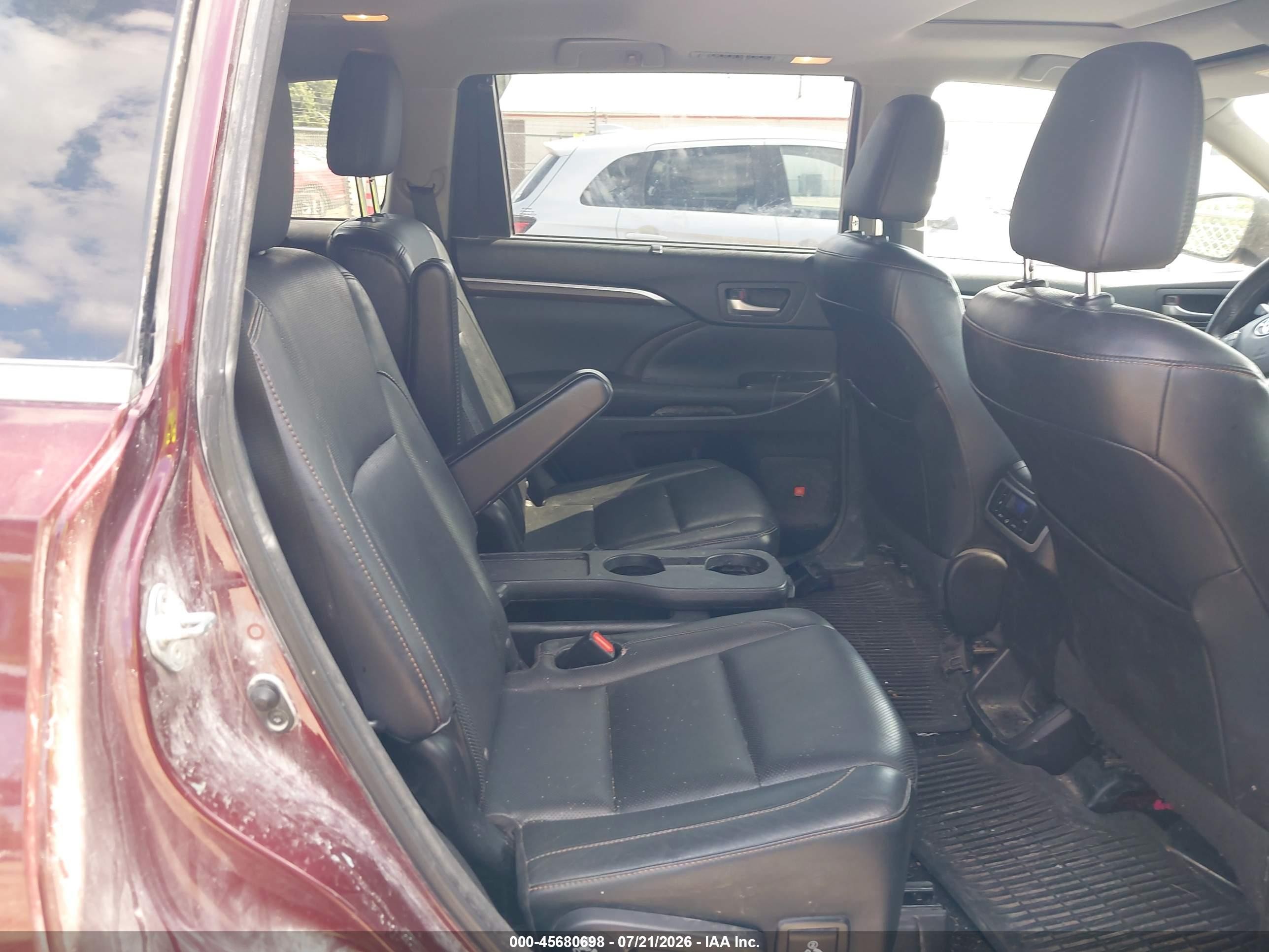 2015 Toyota Highlander Limited V6 Maroon vin: 5TDDKRFHXFS168599