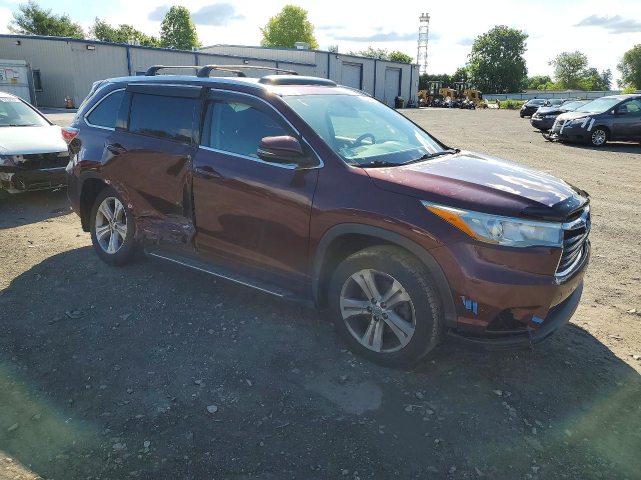 2015 Toyota Highlander Limited Red vin: 5TDDKRFHXFS201214
