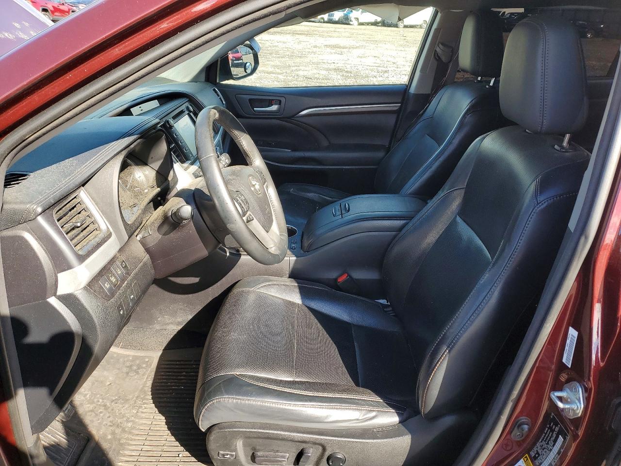 2015 Toyota Highlander Limited Red vin: 5TDDKRFHXFS201214