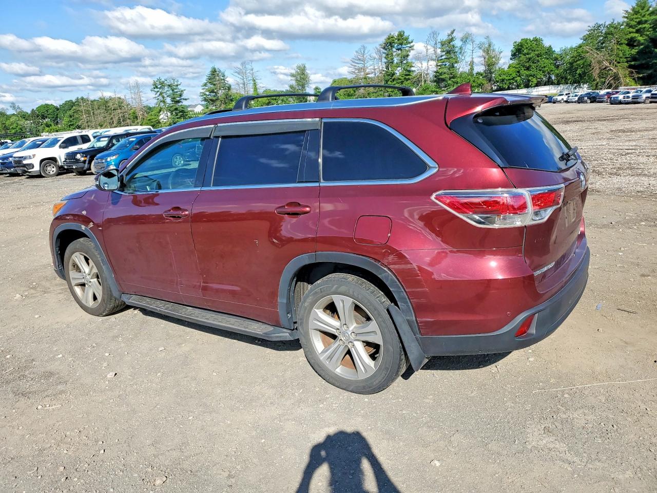 2015 Toyota Highlander Limited Red vin: 5TDDKRFHXFS201214
