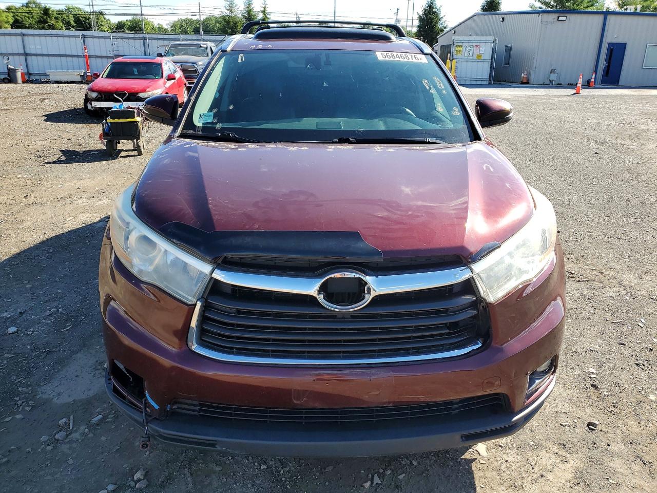 2015 Toyota Highlander Limited Red vin: 5TDDKRFHXFS201214