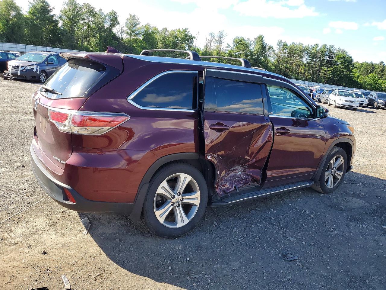 2015 Toyota Highlander Limited Red vin: 5TDDKRFHXFS201214