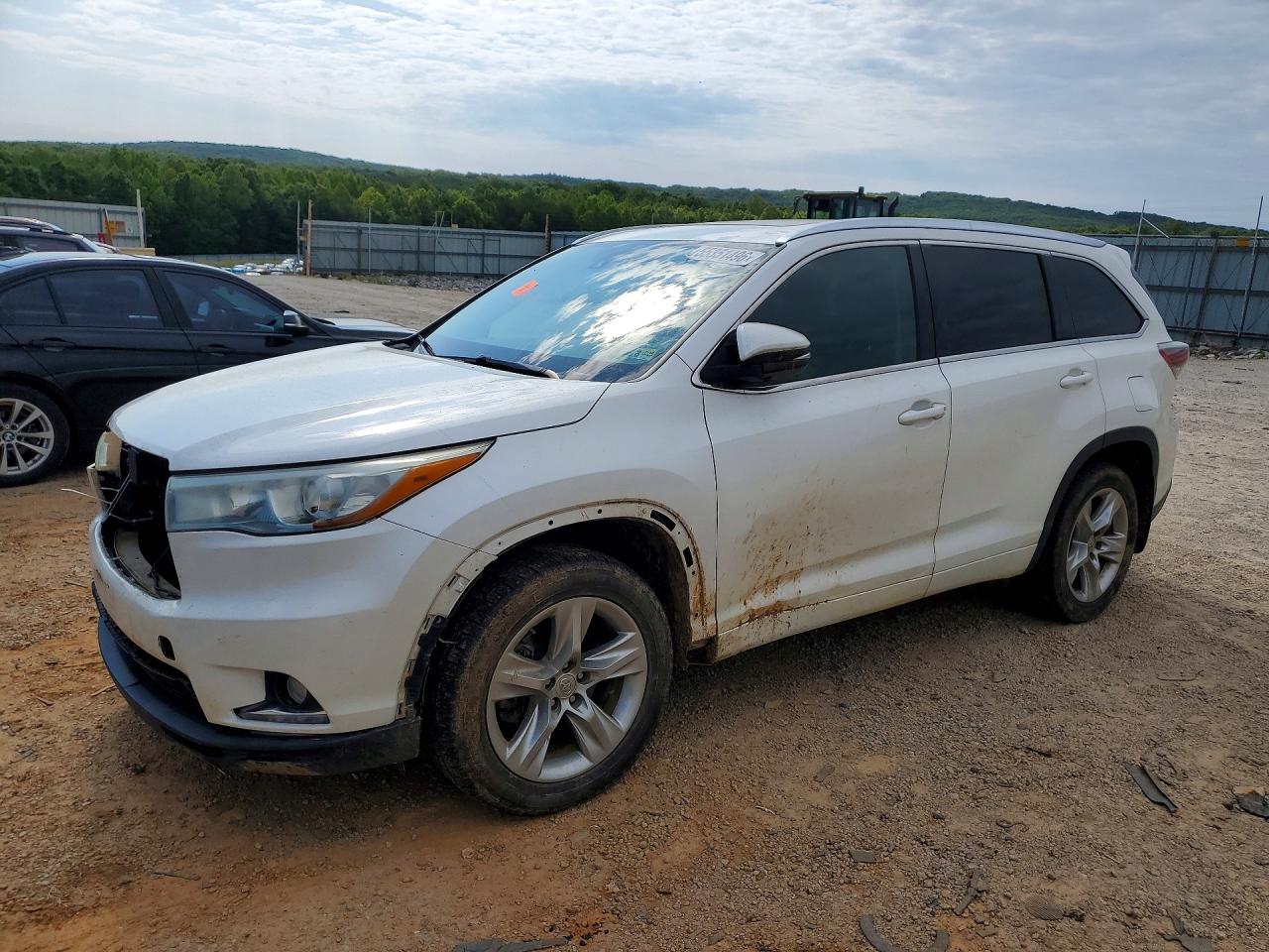 2015 Toyota Highlander Limited Platinum White vin: 5TDDKRFHXFS212522