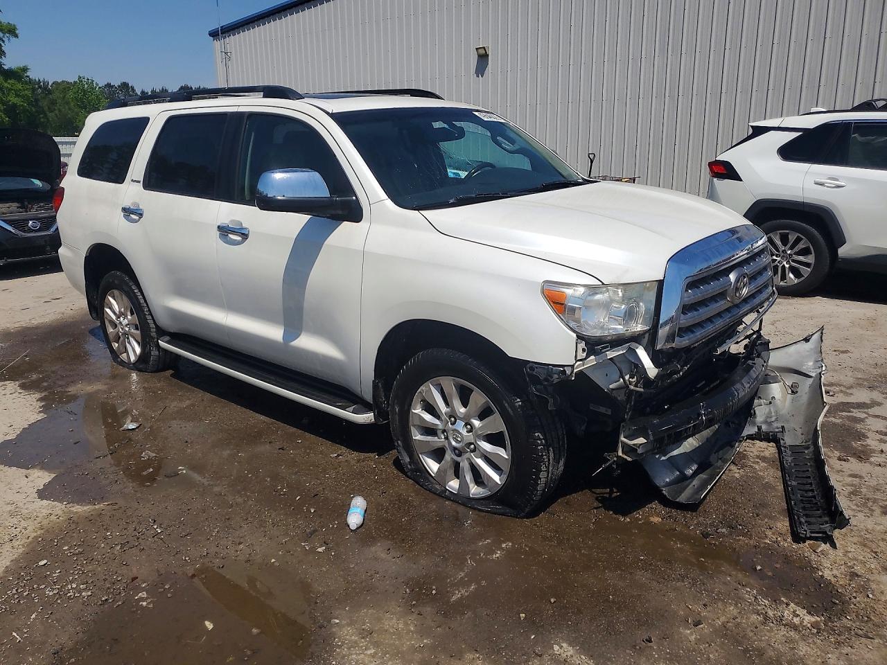 2012 Toyota Sequoia Platinum White vin: 5TDDW5G14CS059792