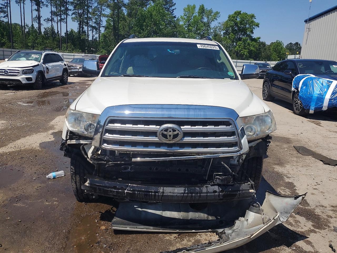 2012 Toyota Sequoia Platinum White vin: 5TDDW5G14CS059792