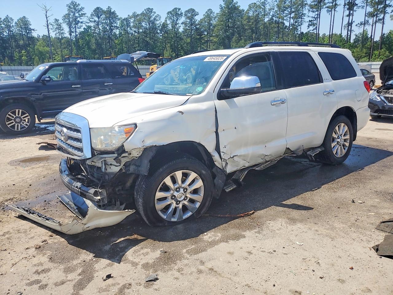 2012 Toyota Sequoia Platinum White vin: 5TDDW5G14CS059792