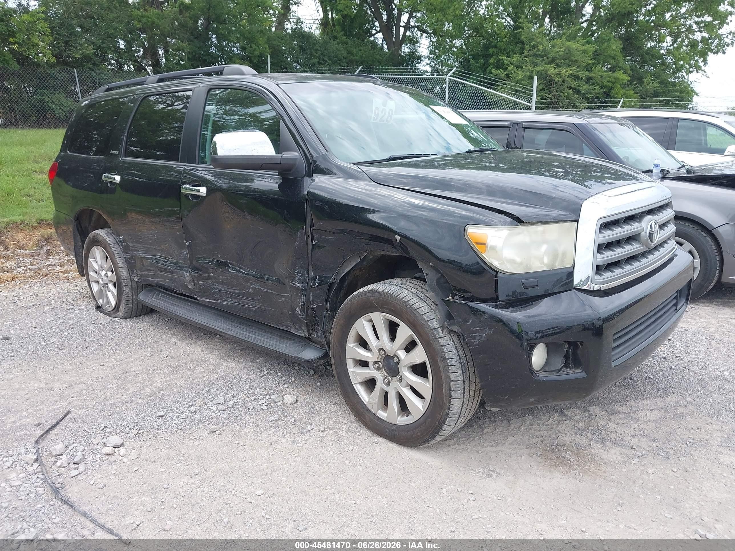 2012 Toyota Sequoia Platinum 5.7l V8 Черный vin: 5TDDW5G14CS067570
