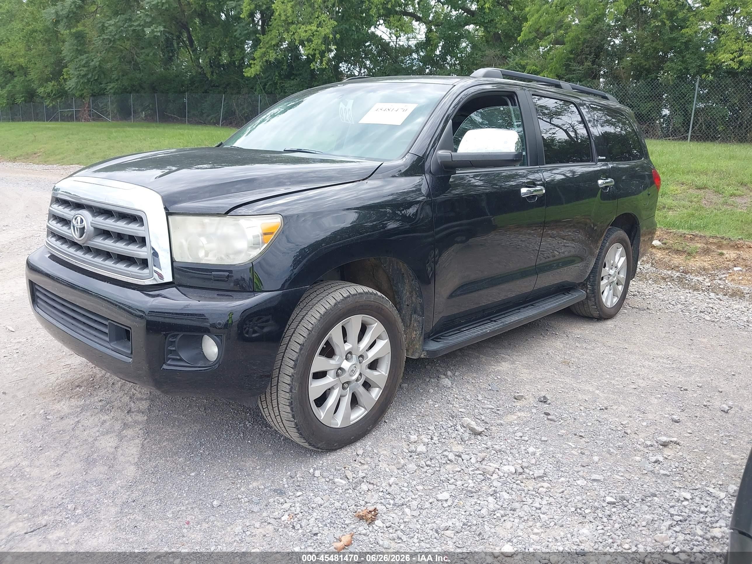 2012 Toyota Sequoia Platinum 5.7l V8 Black vin: 5TDDW5G14CS067570