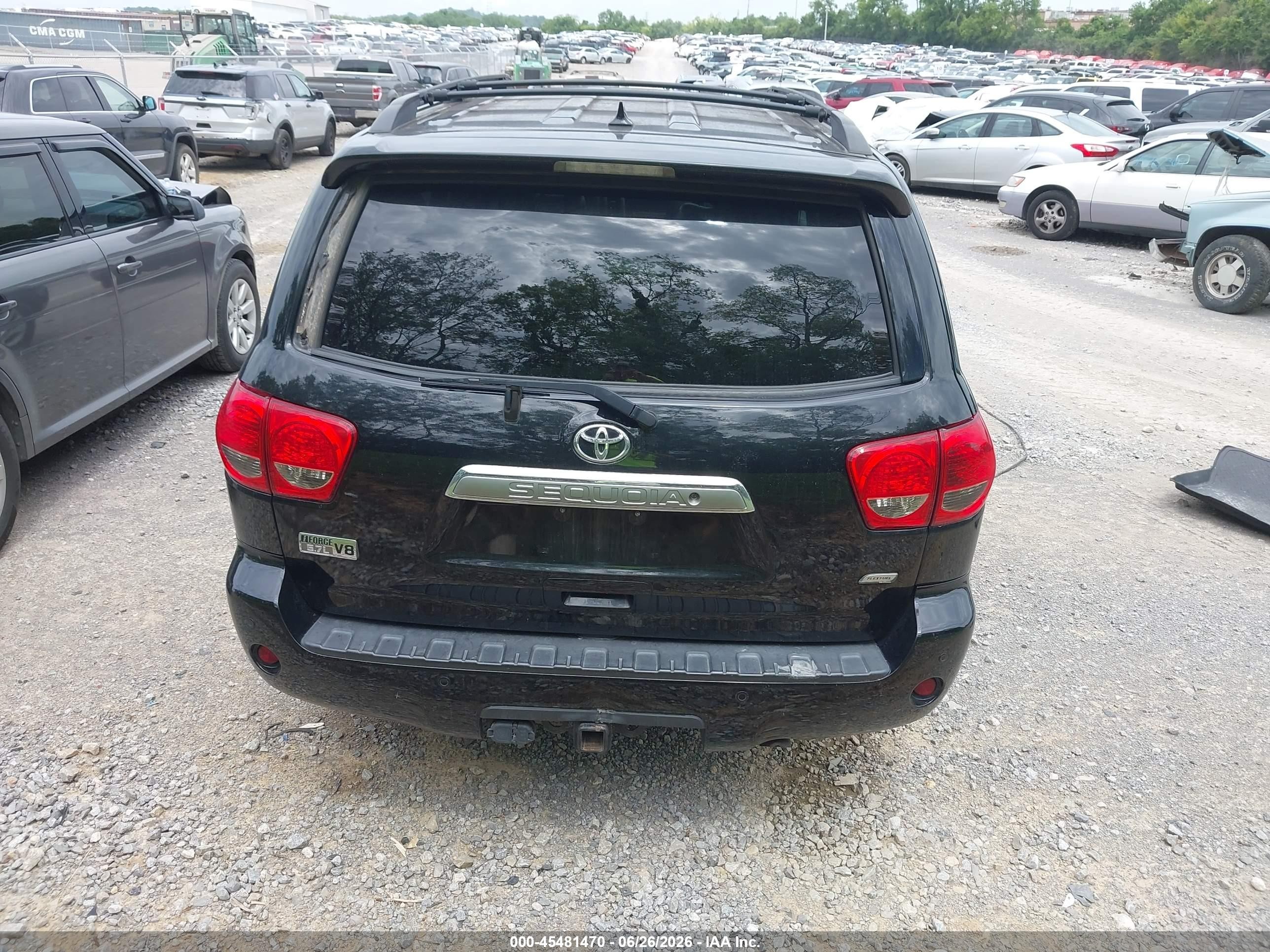 2012 Toyota Sequoia Platinum 5.7l V8 Black vin: 5TDDW5G14CS067570