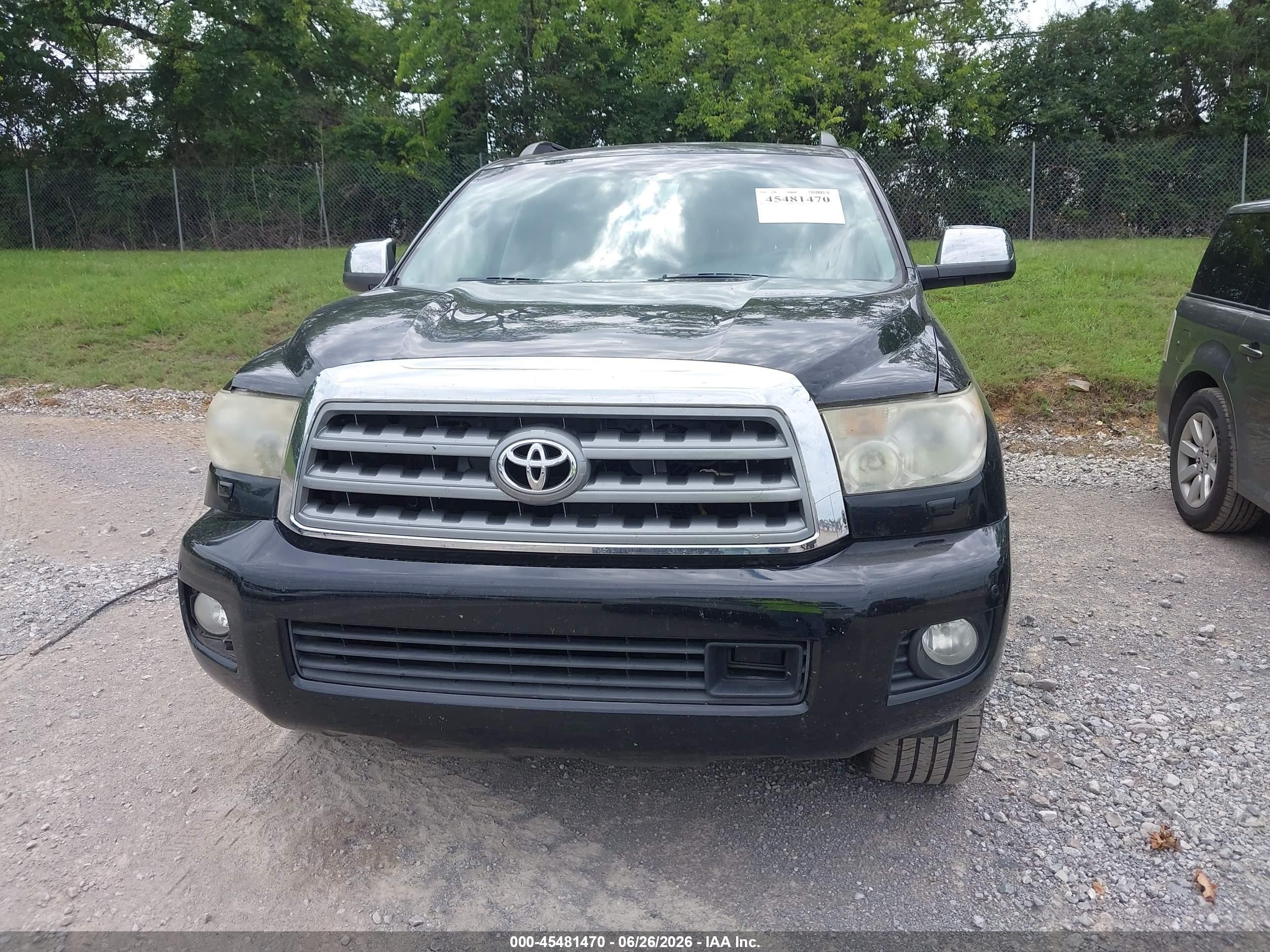 2012 Toyota Sequoia Platinum 5.7l V8 Black vin: 5TDDW5G14CS067570