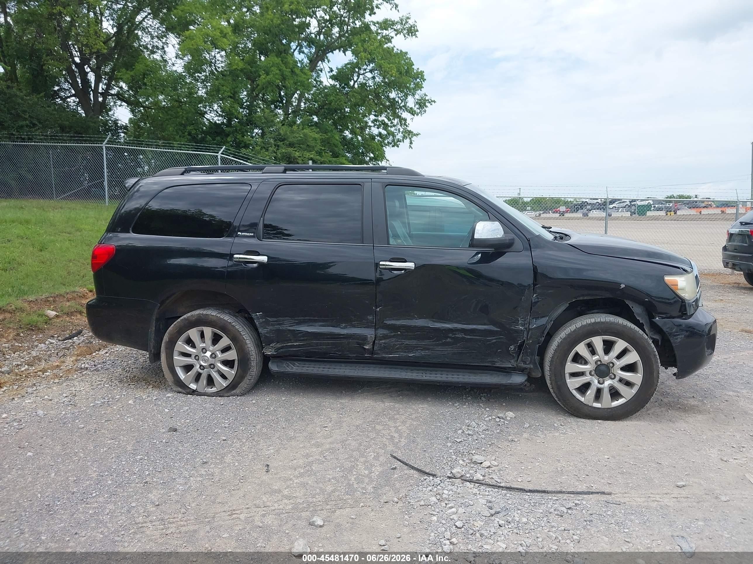 2012 Toyota Sequoia Platinum 5.7l V8 Black vin: 5TDDW5G14CS067570