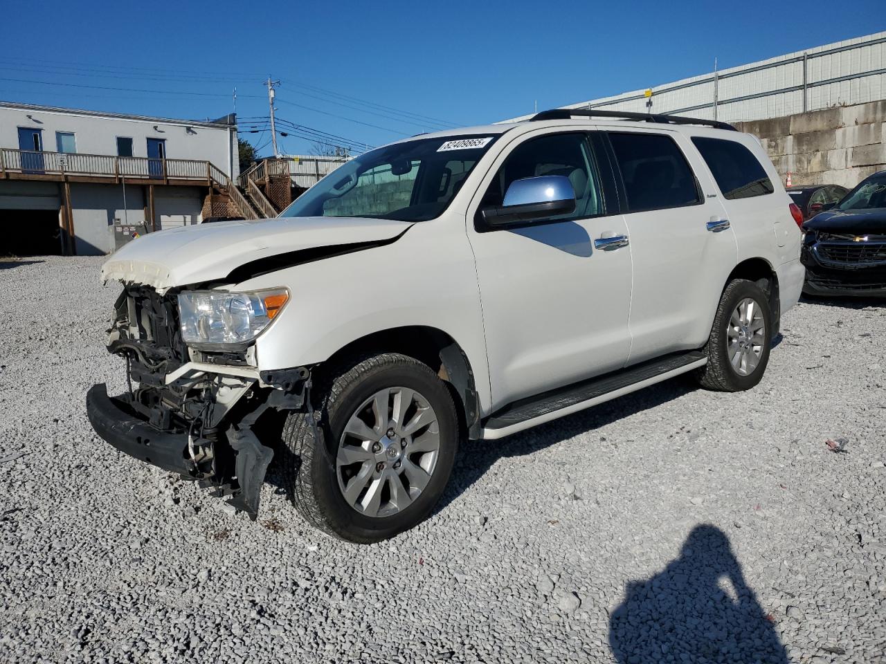 2014 Toyota Sequoia Platinum Белый vin: 5TDDW5G14ES092312