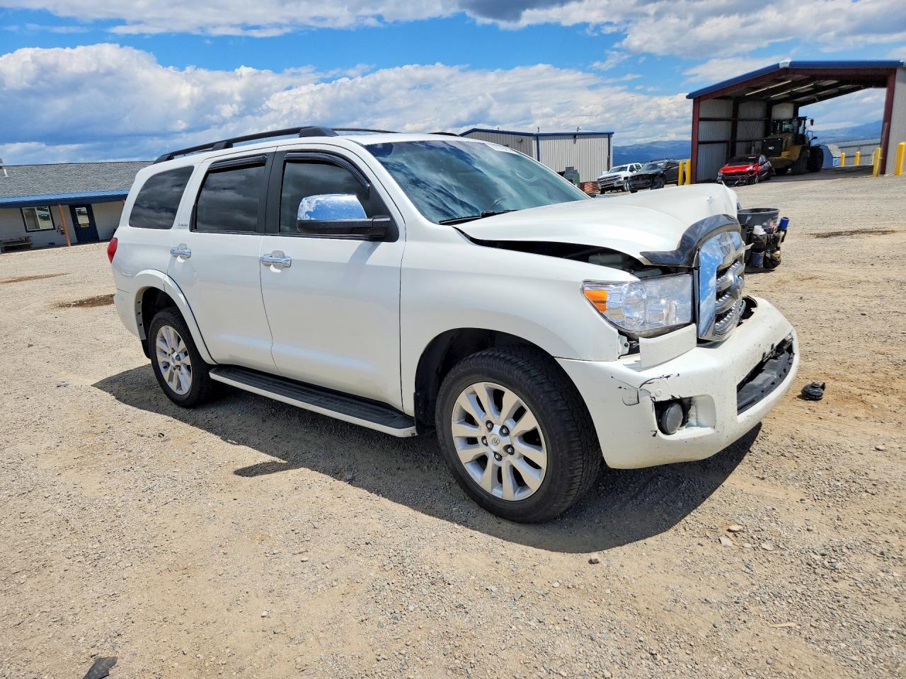 2013 Toyota Sequoia Platinum White vin: 5TDDW5G16DS090155