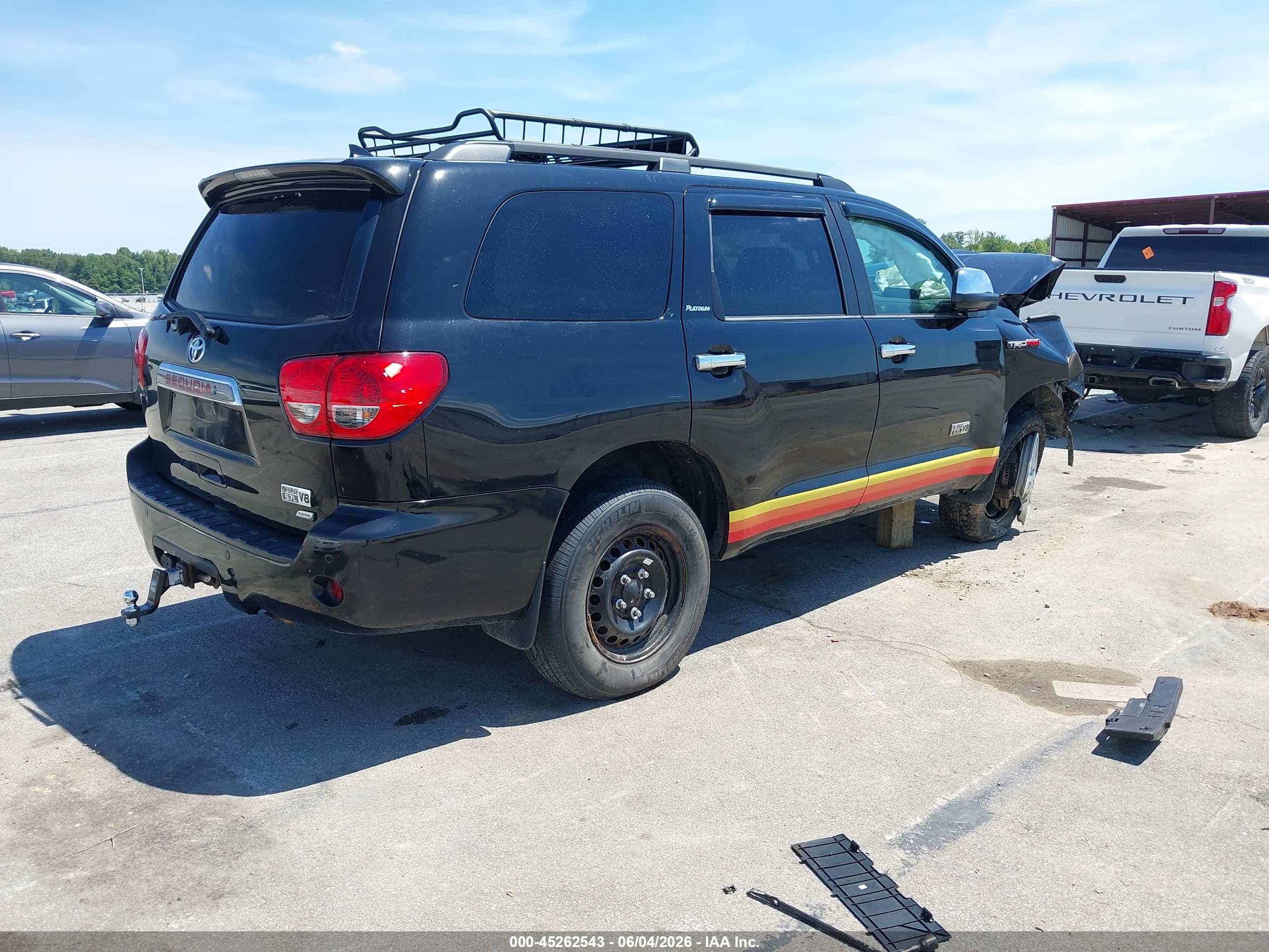 2013 Toyota Sequoia Platinum 5.7l V8 Black vin: 5TDDW5G16DS092133
