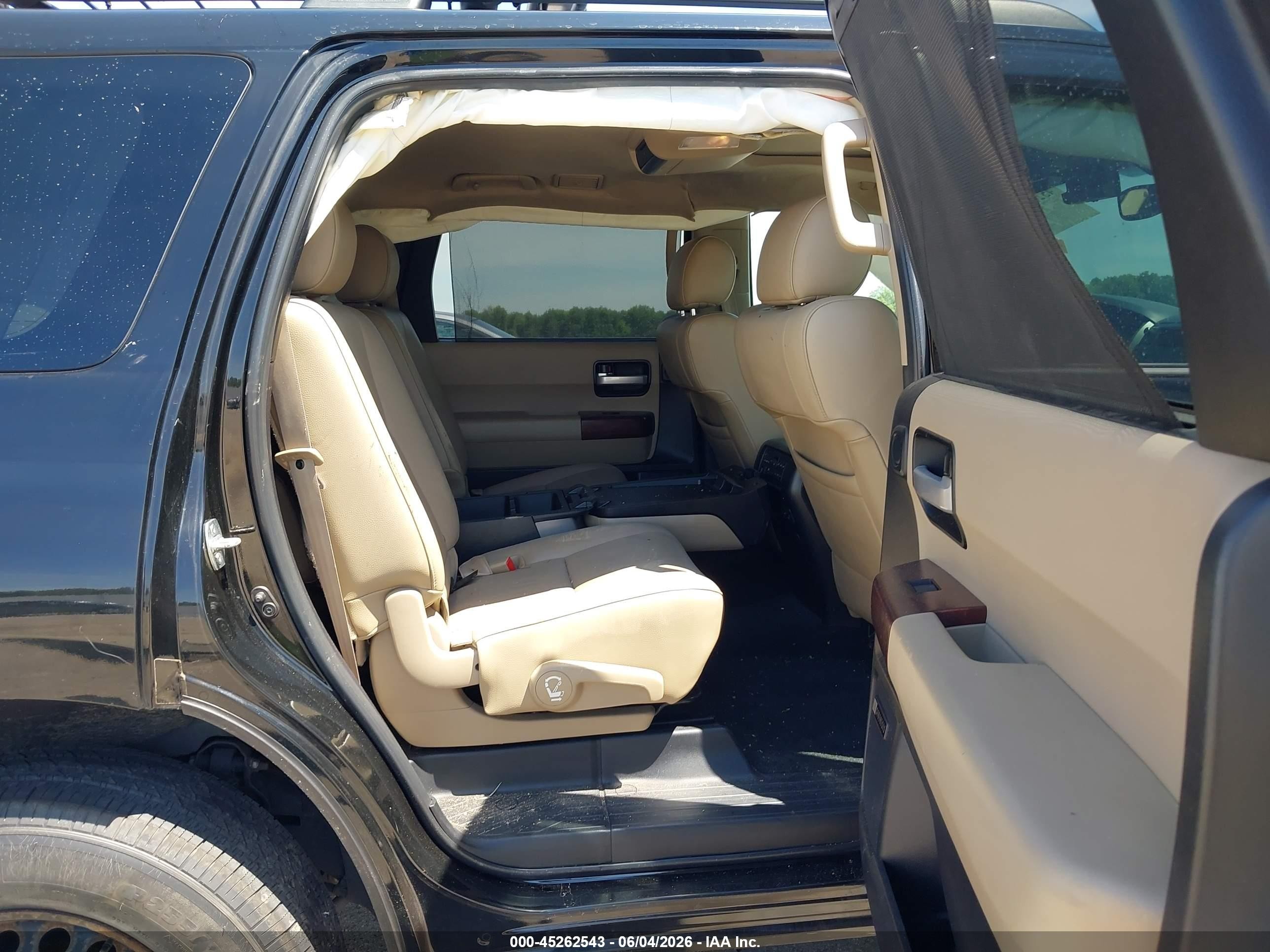 2013 Toyota Sequoia Platinum 5.7l V8 Black vin: 5TDDW5G16DS092133