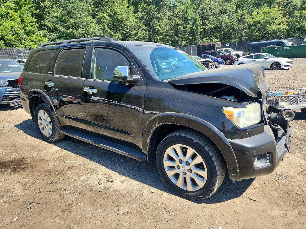 2012 Toyota Sequoia Platinum Black vin: 5TDDW5G18CS071623