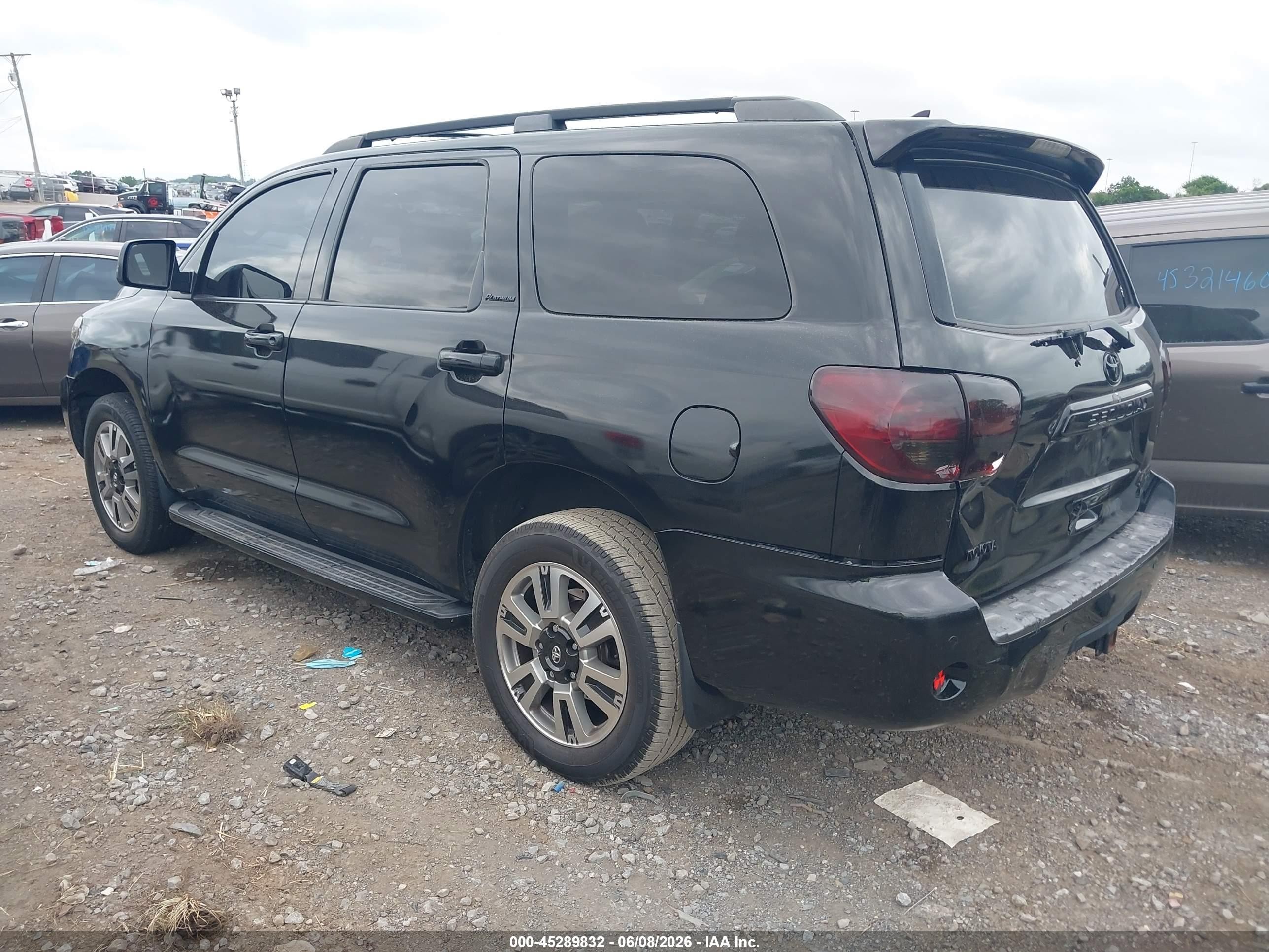 2010 Toyota Sequoia Platinum 5.7l V8 Black vin: 5TDDW5G1XAS033310