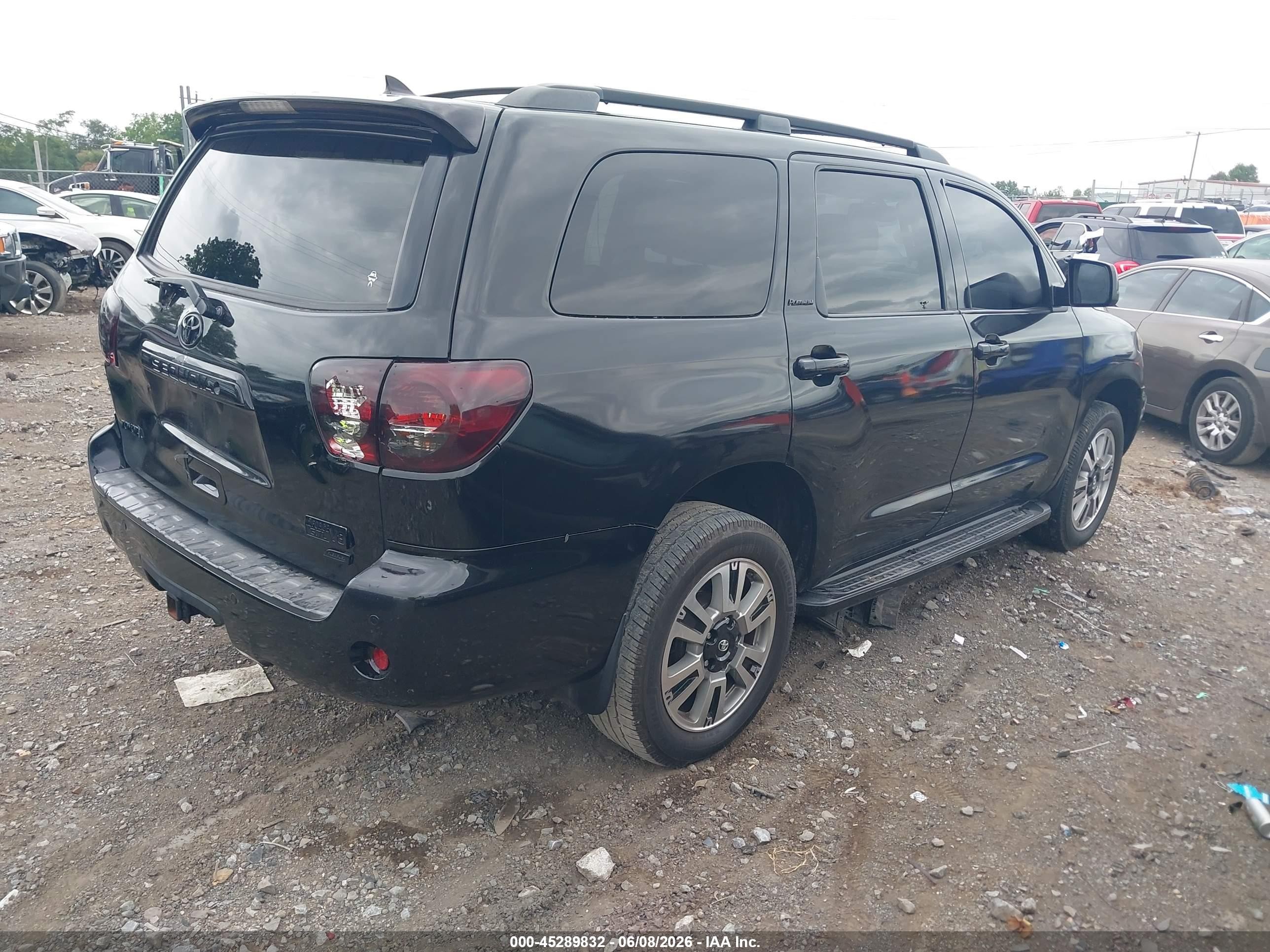 2010 Toyota Sequoia Platinum 5.7l V8 Black vin: 5TDDW5G1XAS033310
