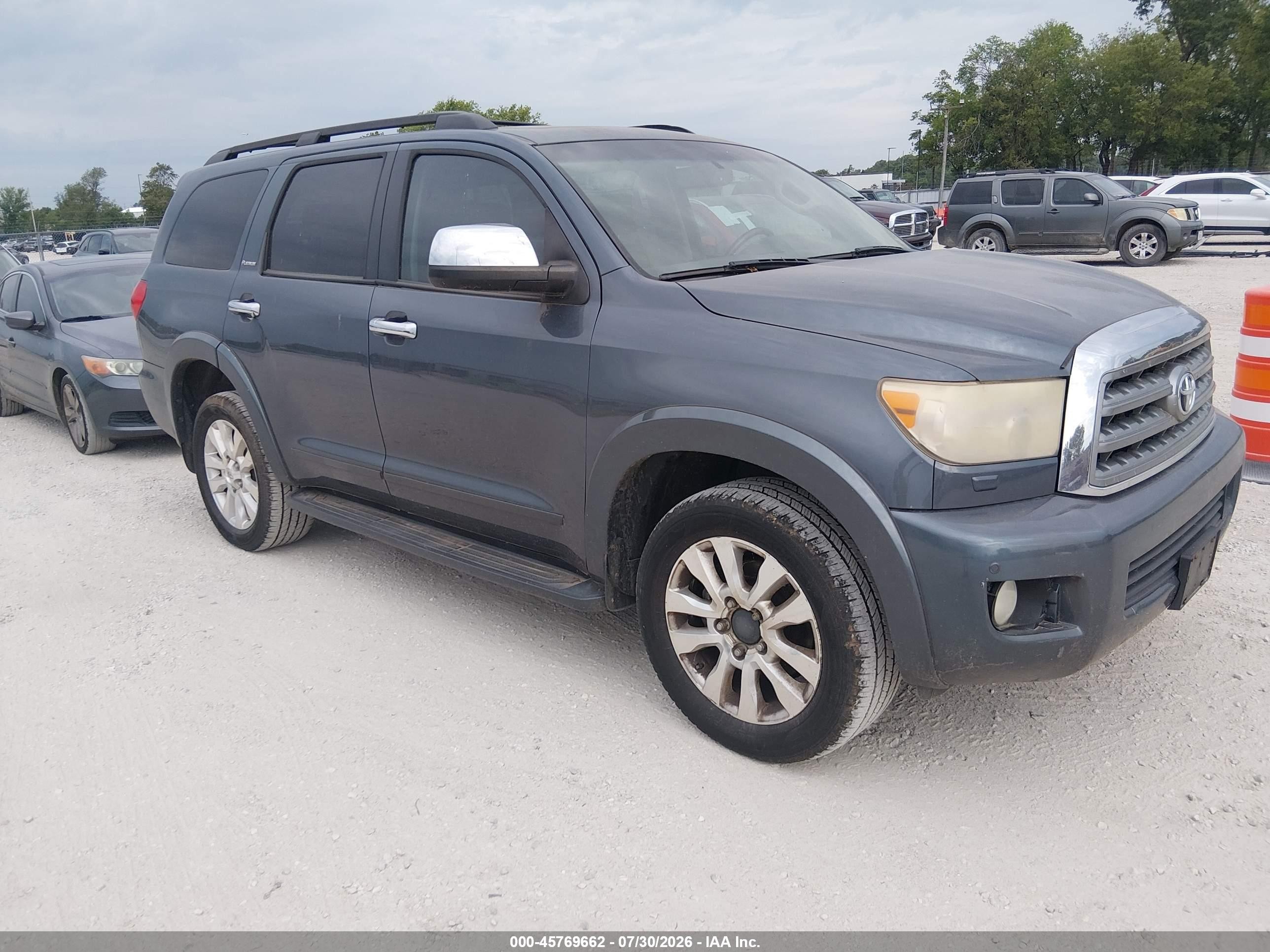 2010 Toyota Sequoia Platinum 5.7l V8 Gray vin: 5TDDW5G1XAS038510