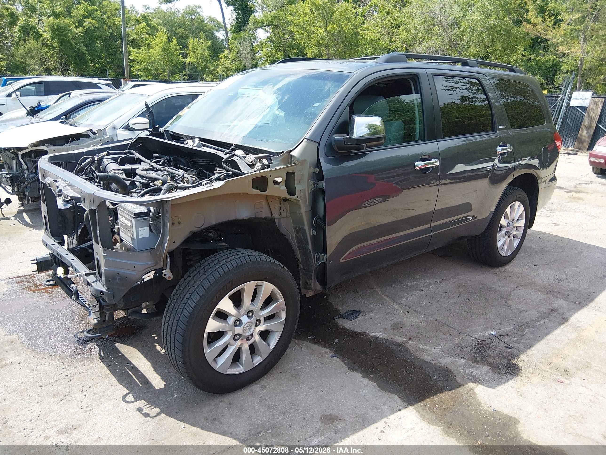 2012 Toyota Sequoia Platinum 5.7l V8 Black vin: 5TDDW5G1XCS072644