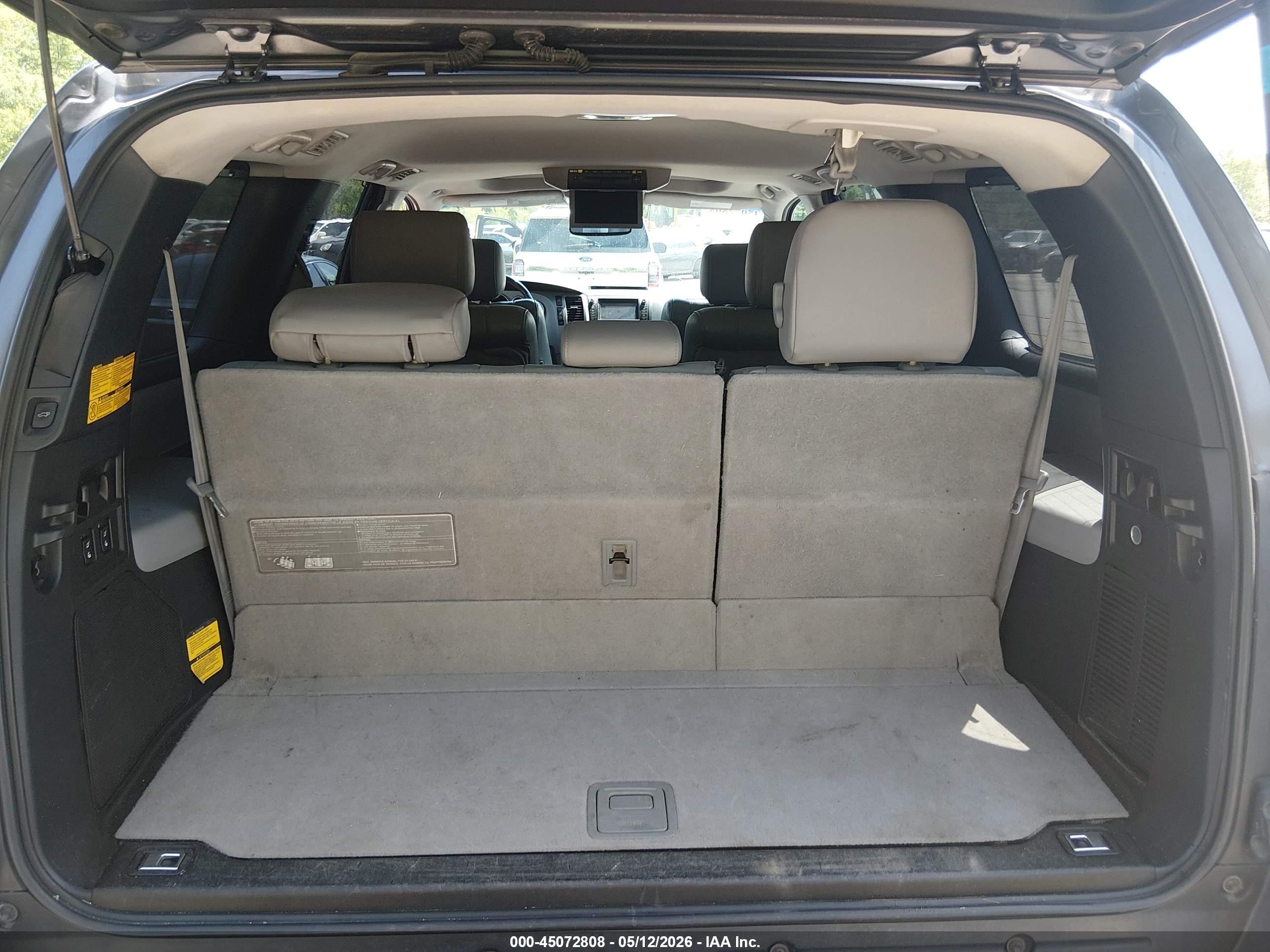 2012 Toyota Sequoia Platinum 5.7l V8 Black vin: 5TDDW5G1XCS072644