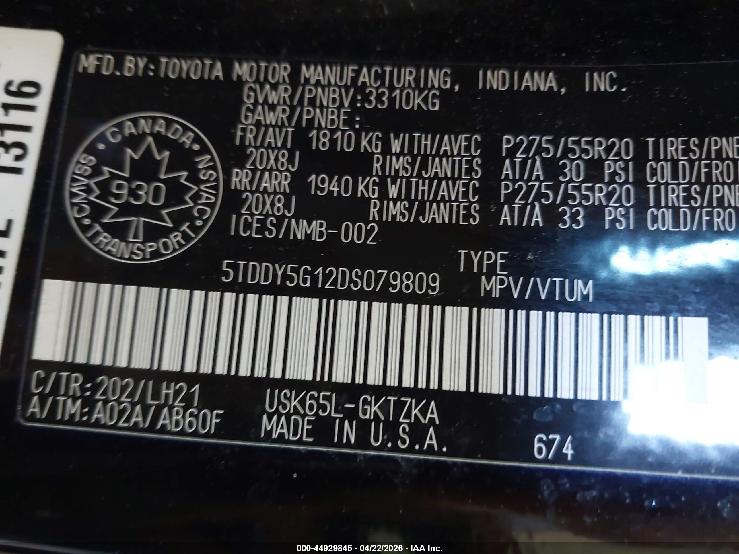 2013 Toyota Sequoia Platinum 5.7l V8 Black vin: 5TDDY5G12DS079809