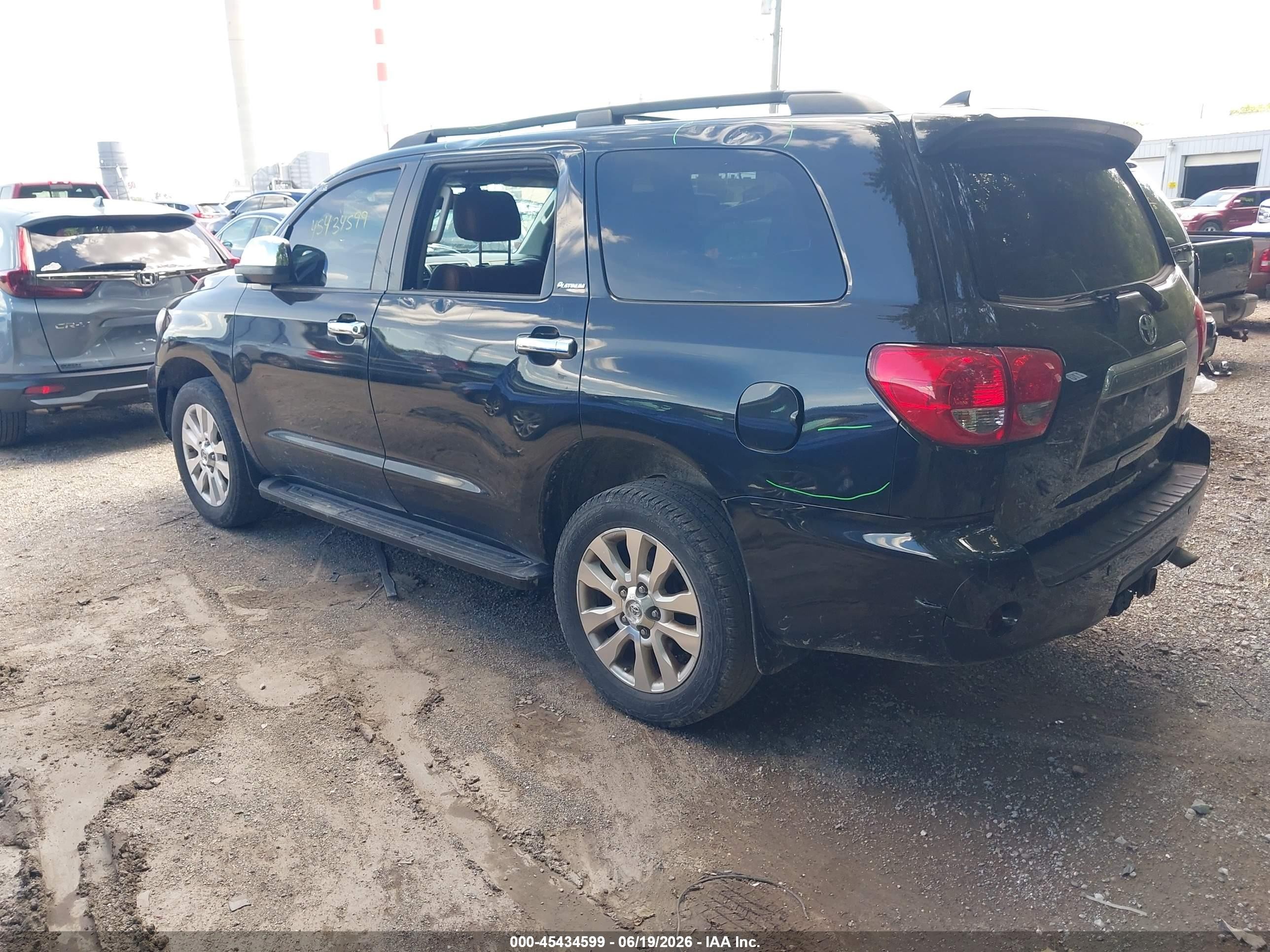 2014 Toyota Sequoia Platinum 5.7l V8 Black vin: 5TDDY5G12ES093503