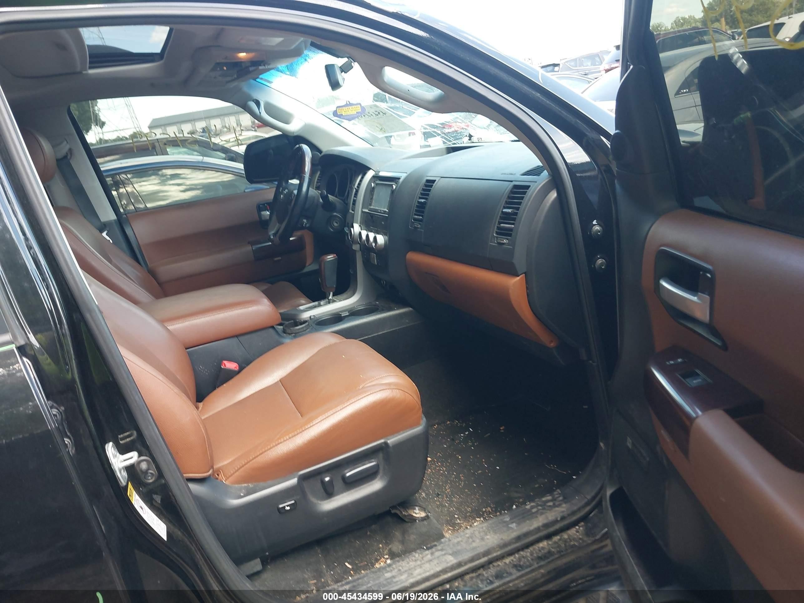 2014 Toyota Sequoia Platinum 5.7l V8 Black vin: 5TDDY5G12ES093503