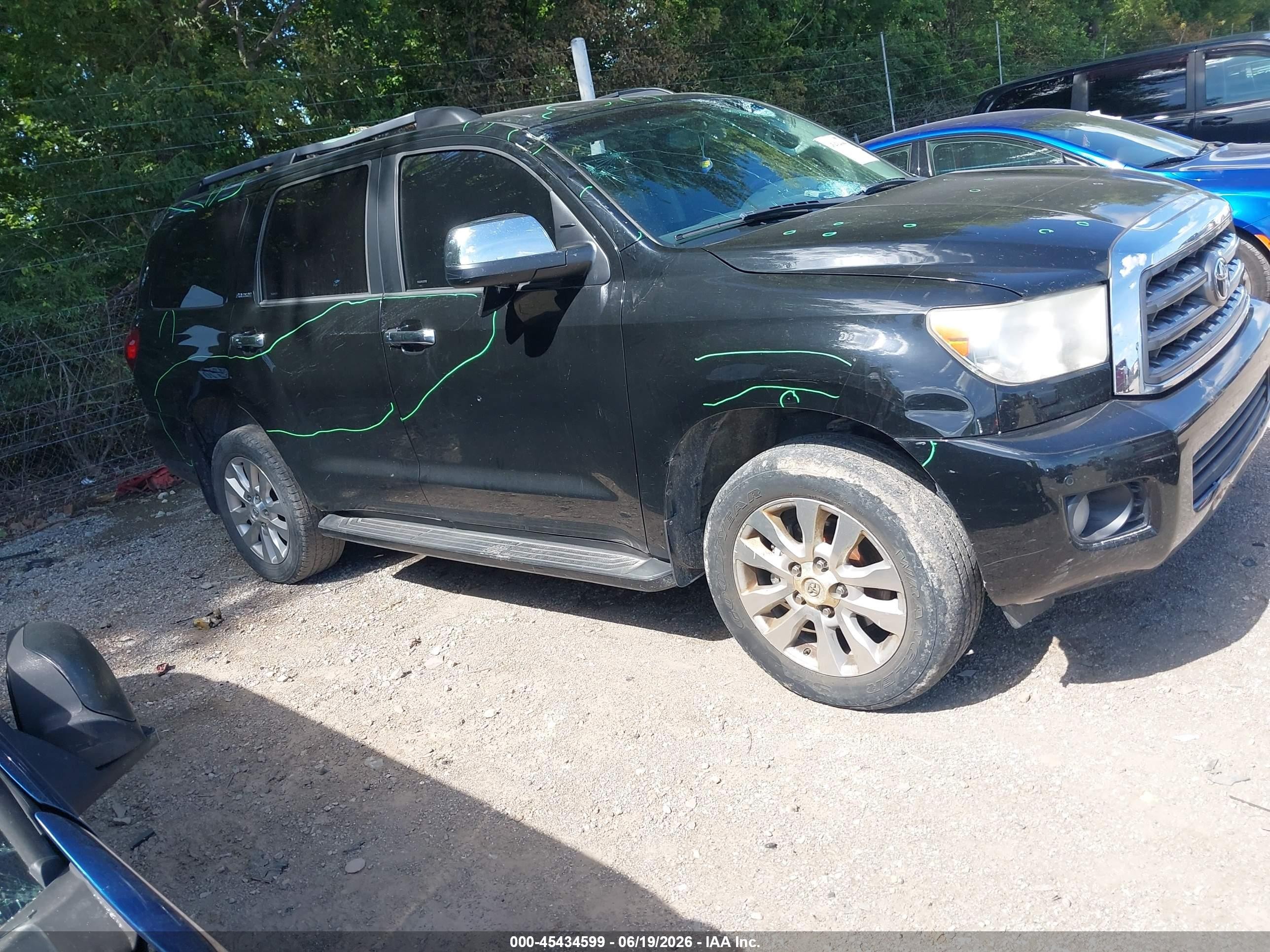 2014 Toyota Sequoia Platinum 5.7l V8 Black vin: 5TDDY5G12ES093503