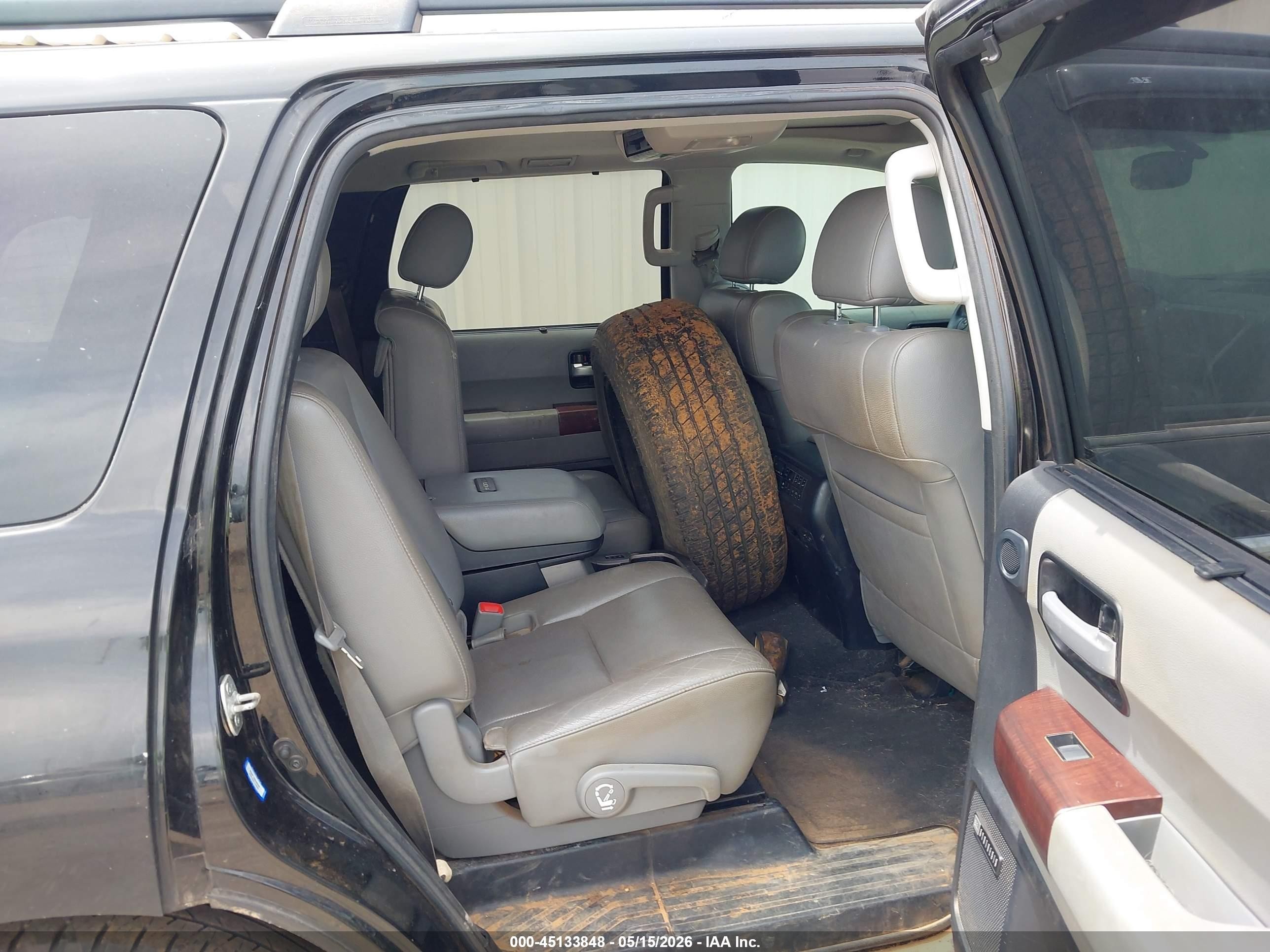 2012 Toyota Sequoia Platinum 5.7l V8 Black vin: 5TDDY5G18CS072507