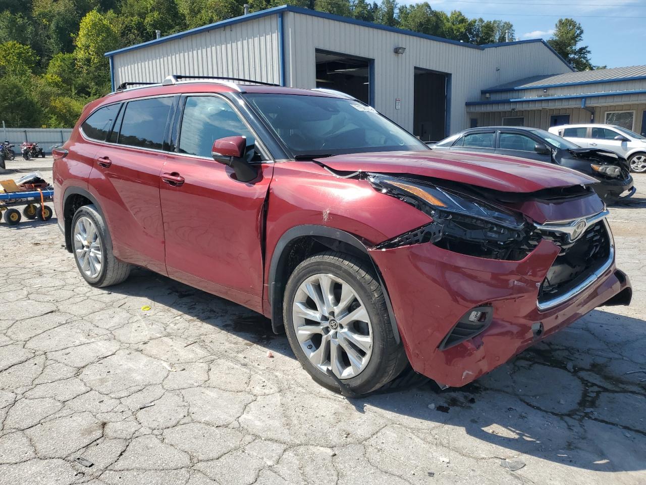 2021 Toyota Highlander Limited Бордовый vin: 5TDDZRBH1MS547098