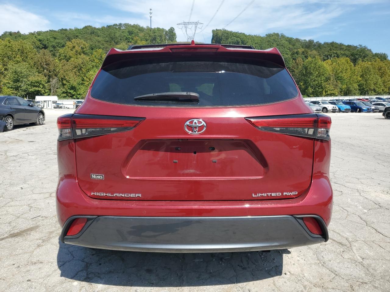 2021 Toyota Highlander Limited Бордовый vin: 5TDDZRBH1MS547098