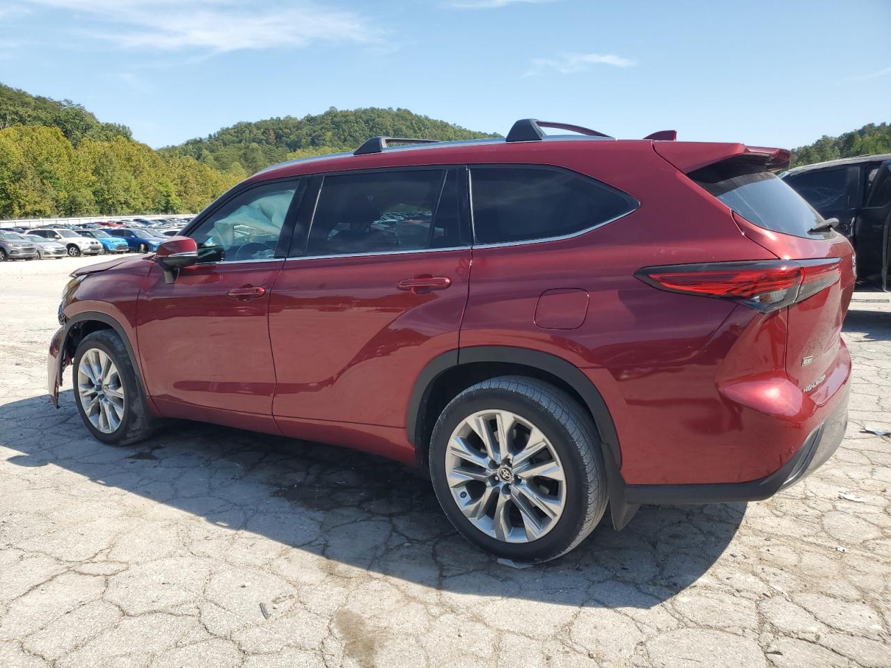 2021 Toyota Highlander Limited Бордовый vin: 5TDDZRBH1MS547098